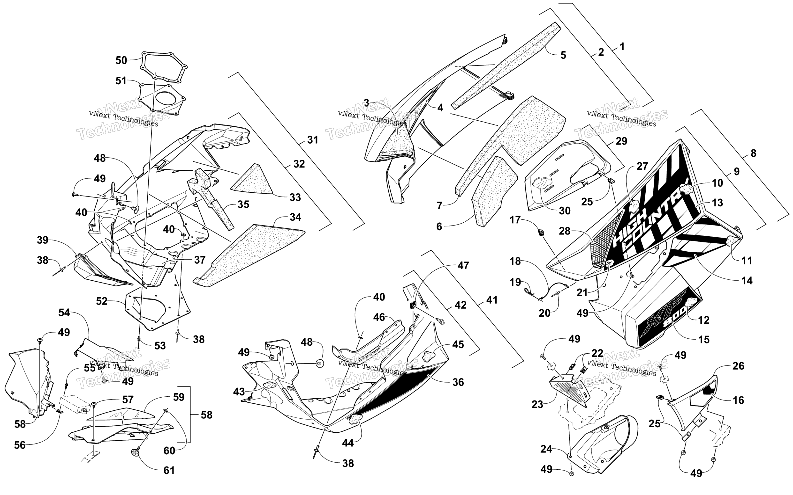Skid Plate и Side панель узел