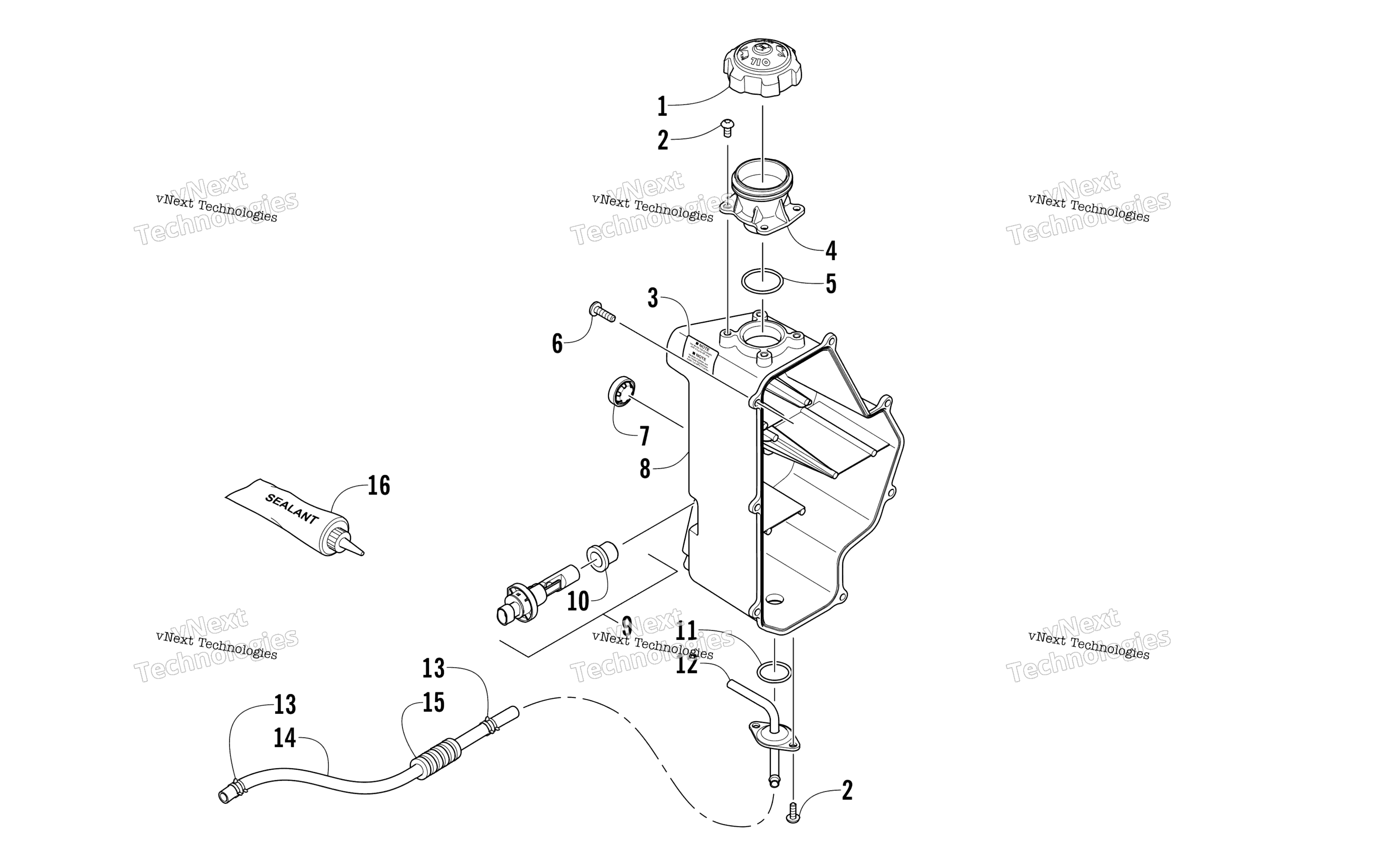 масляный Tank Assembly