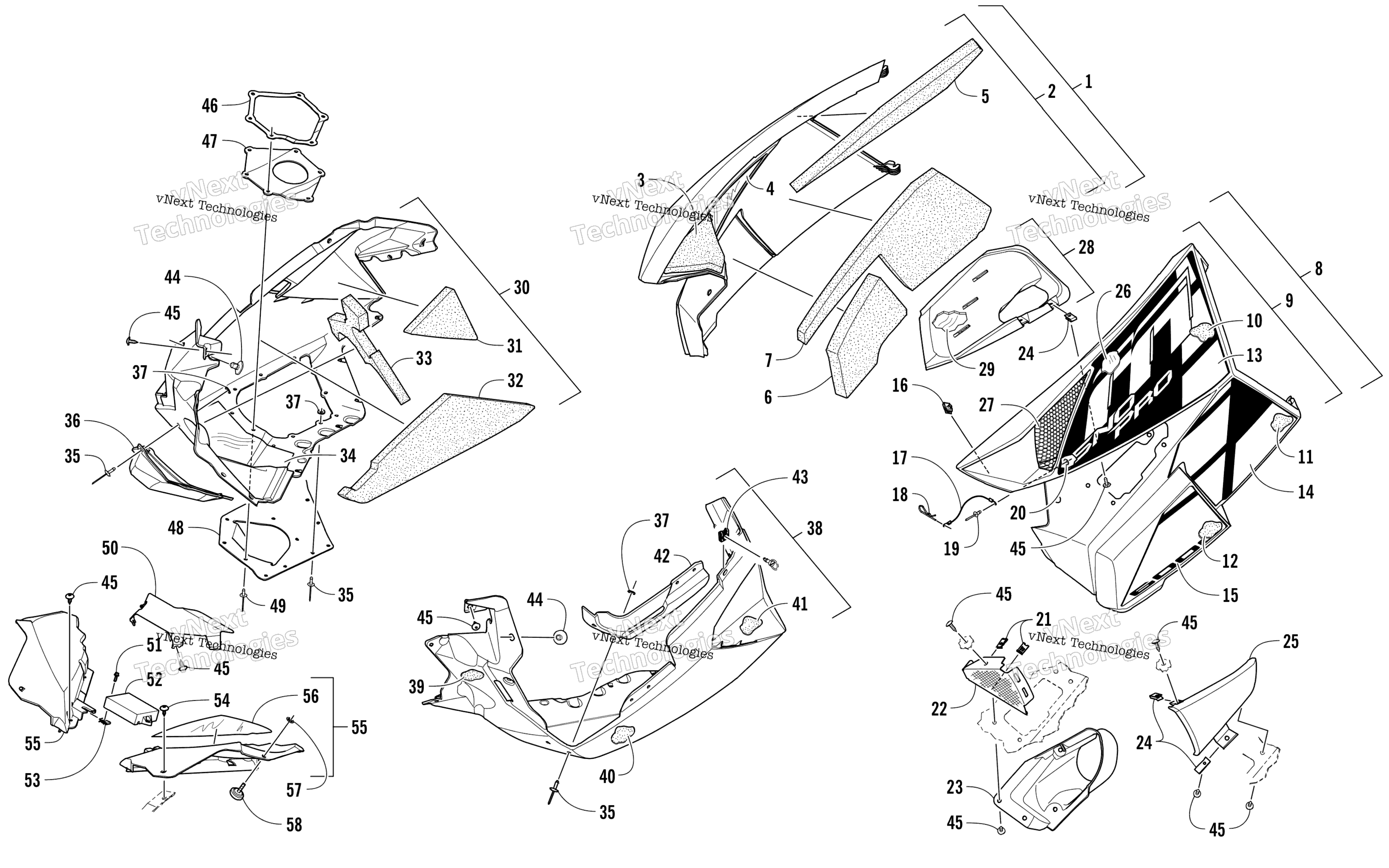 Skid Plate и Side панель узел