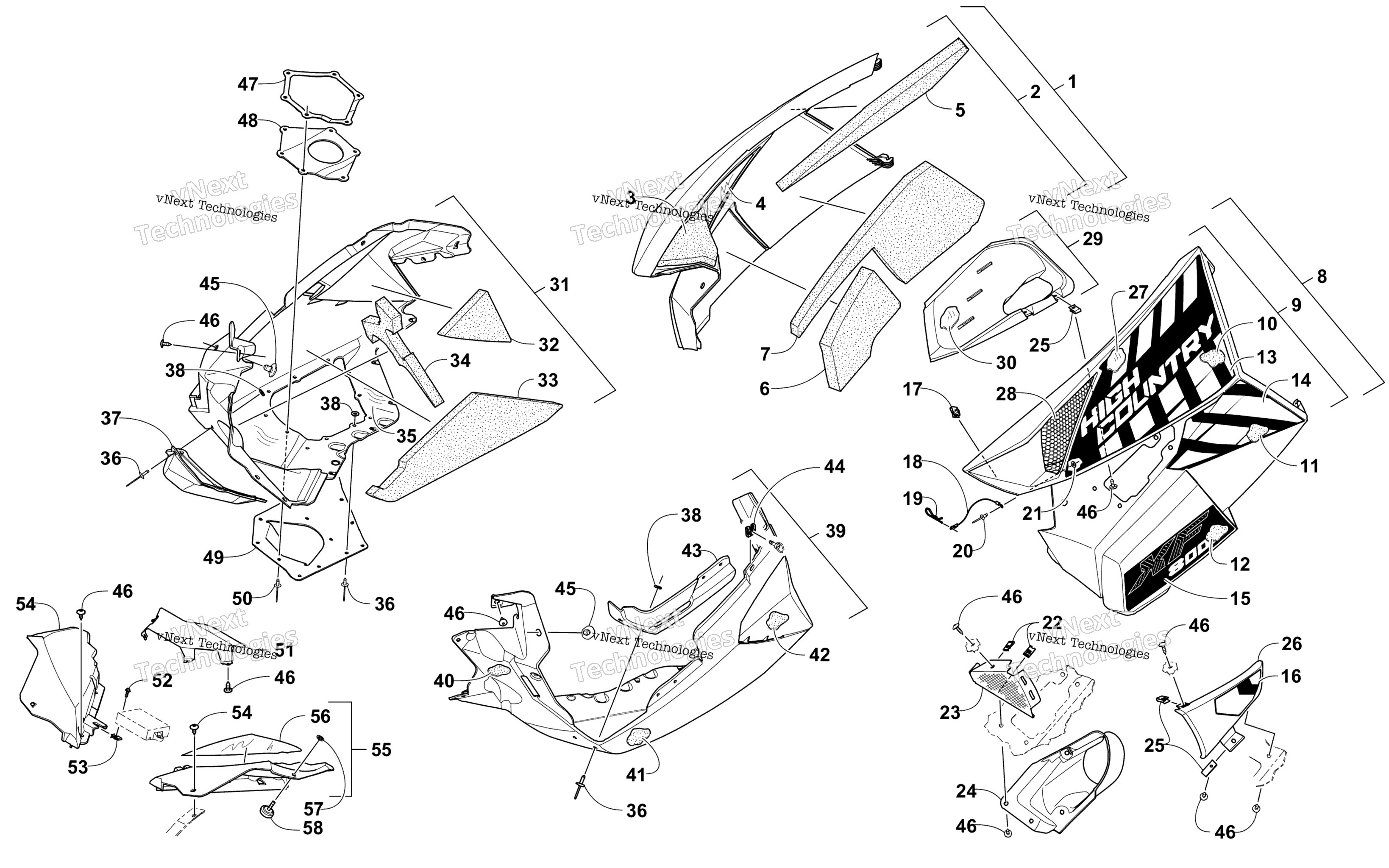 Skid Plate и Side панель узел