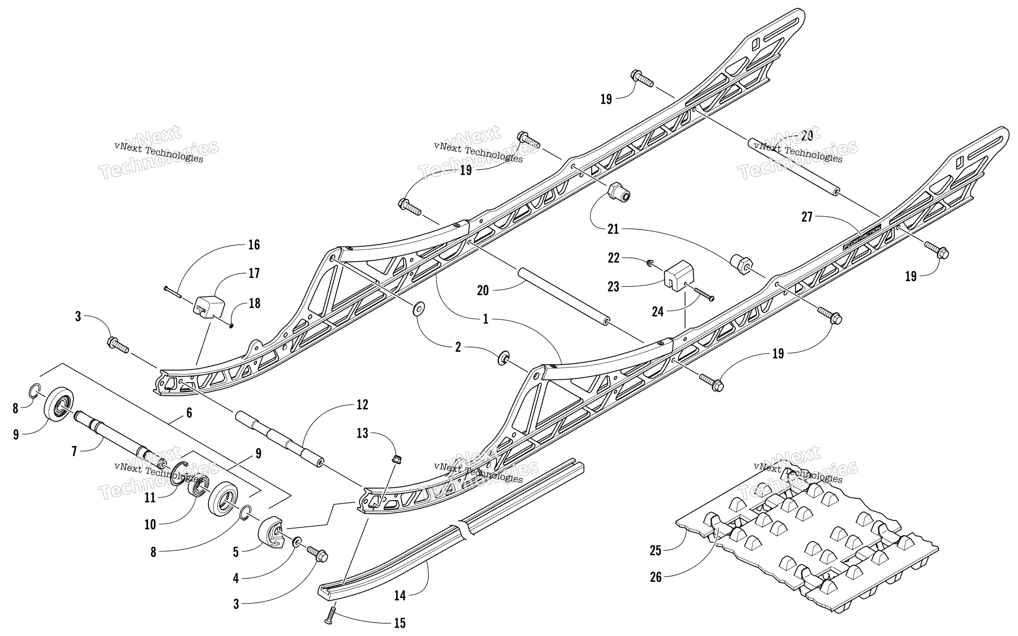 Slide Rail и Track узел