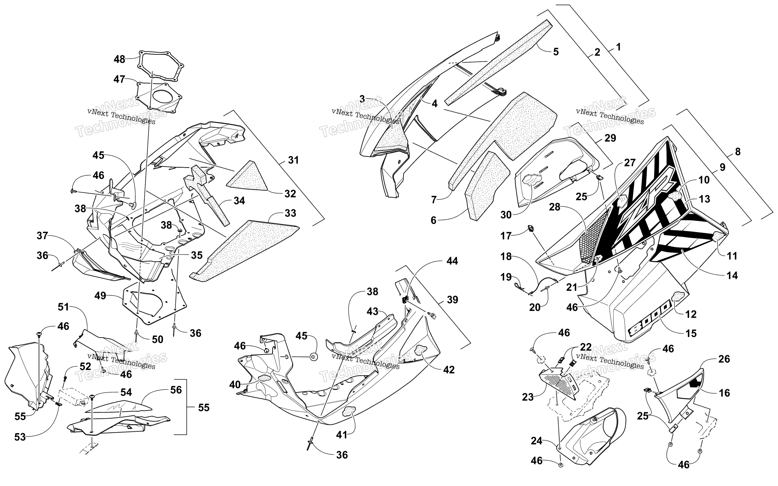 Skid Plate и Side панель узел
