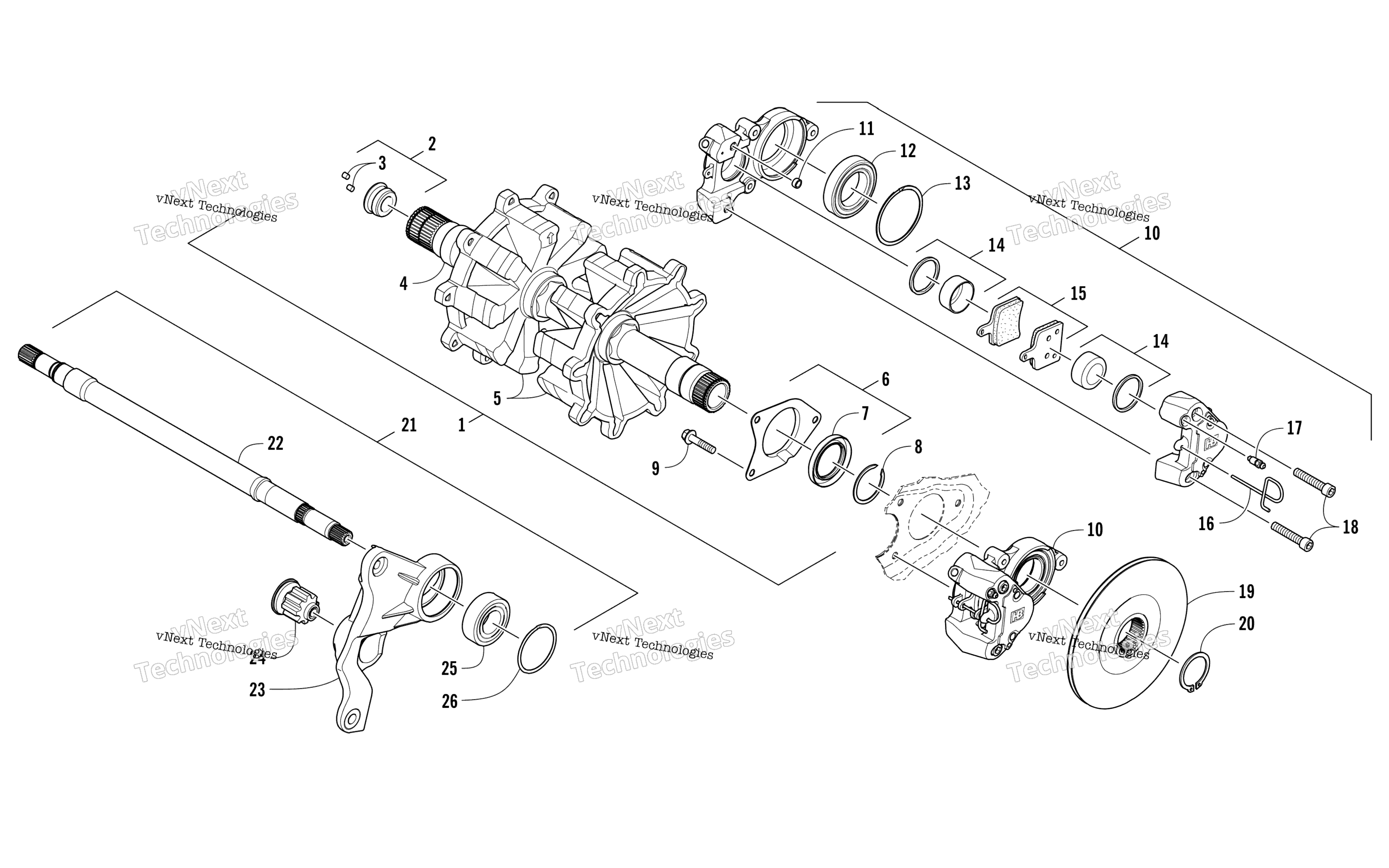 Привод Train Shafts And Brake Assemblies