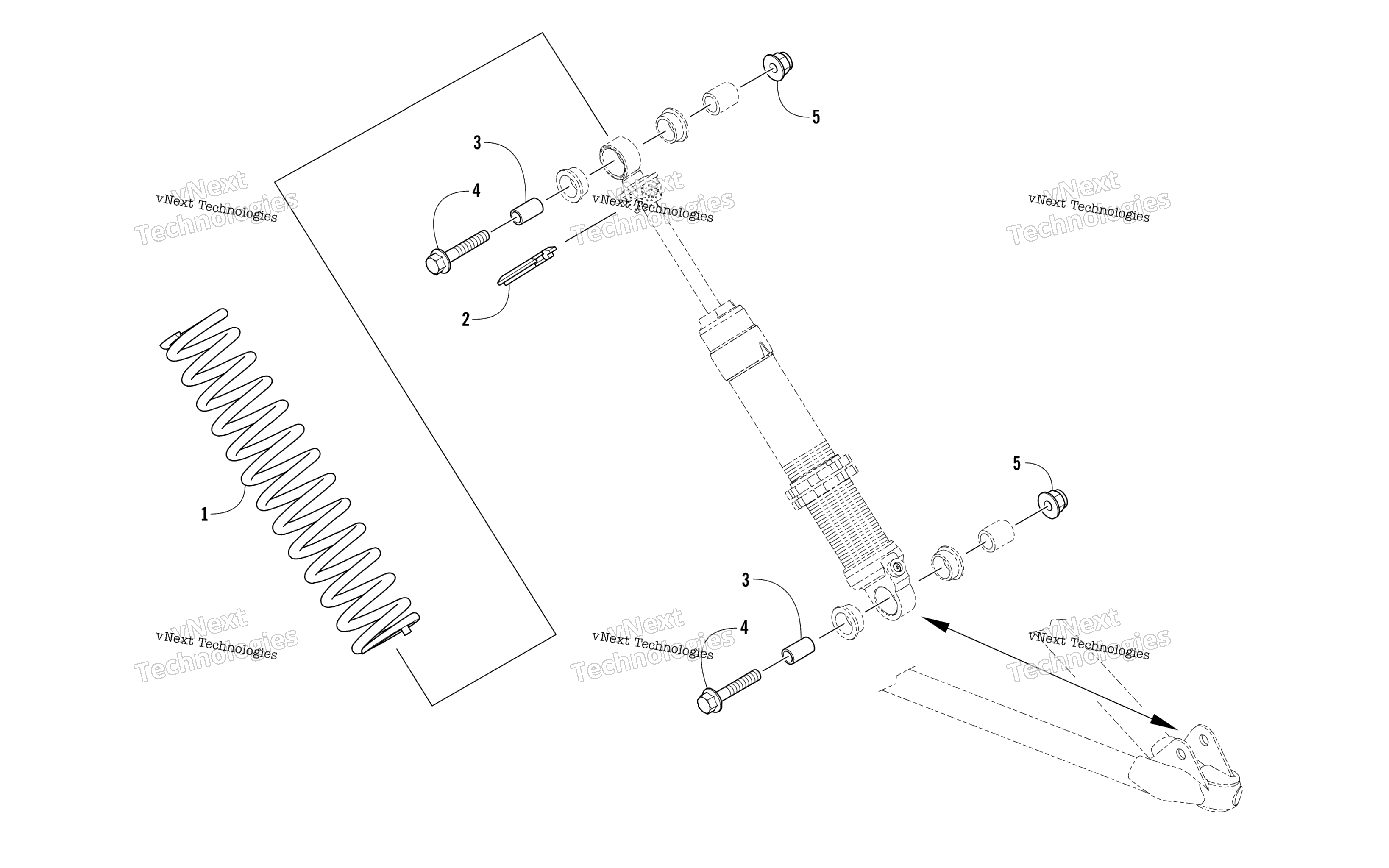 Передняя часть Shock Absorber Assembly