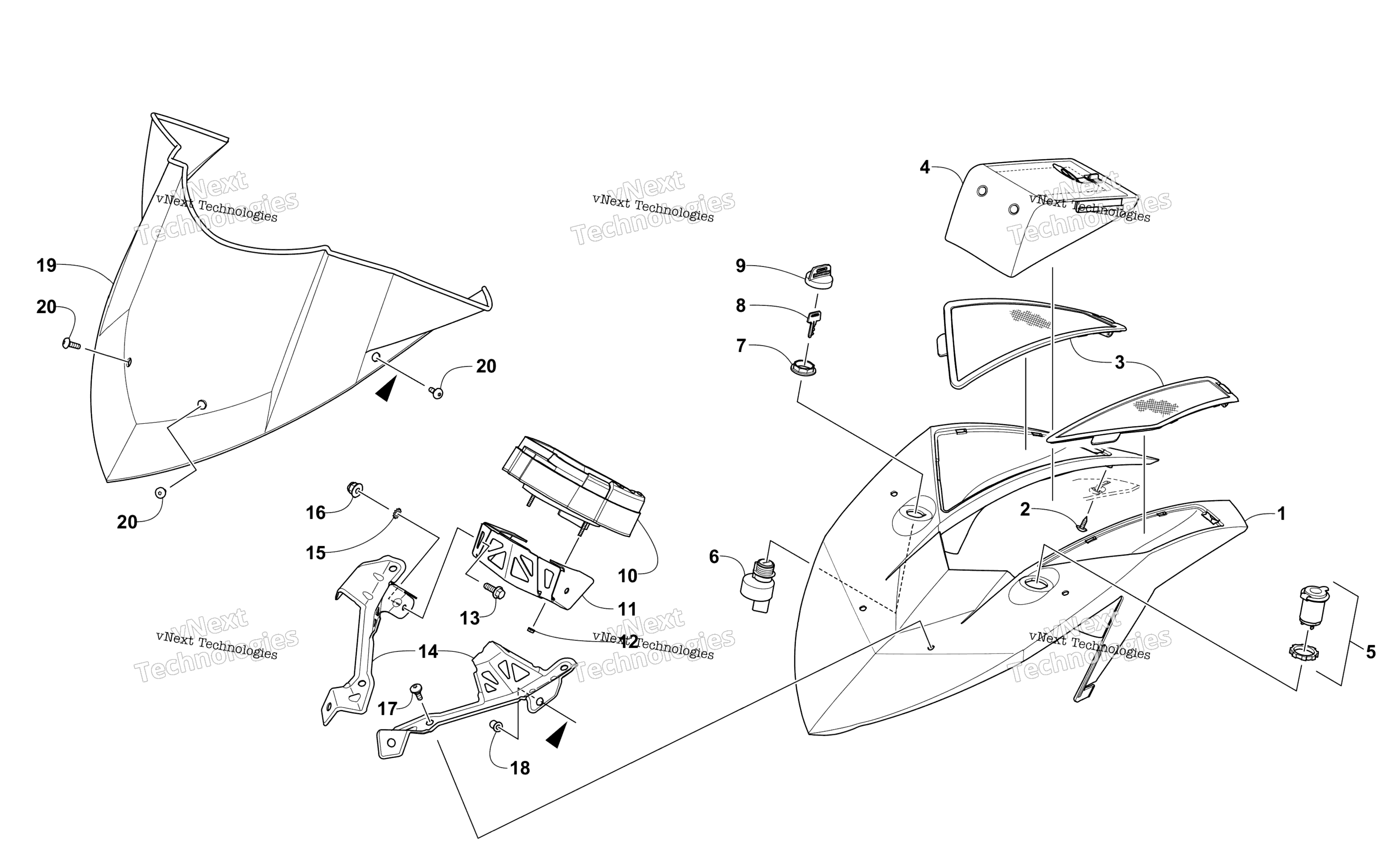 Ветровое стекло And Instruments Assemblies