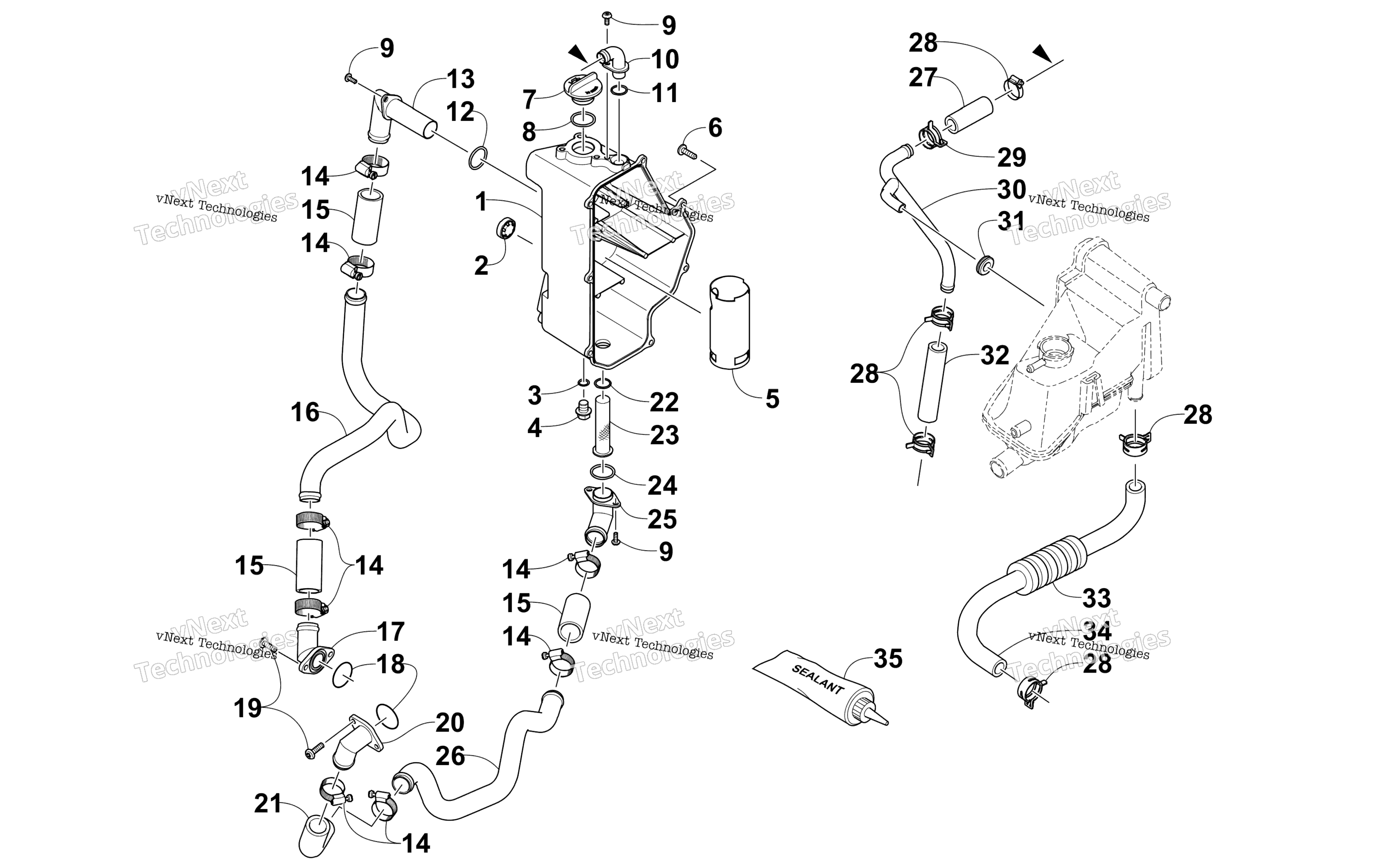 масляный Tank Assembly