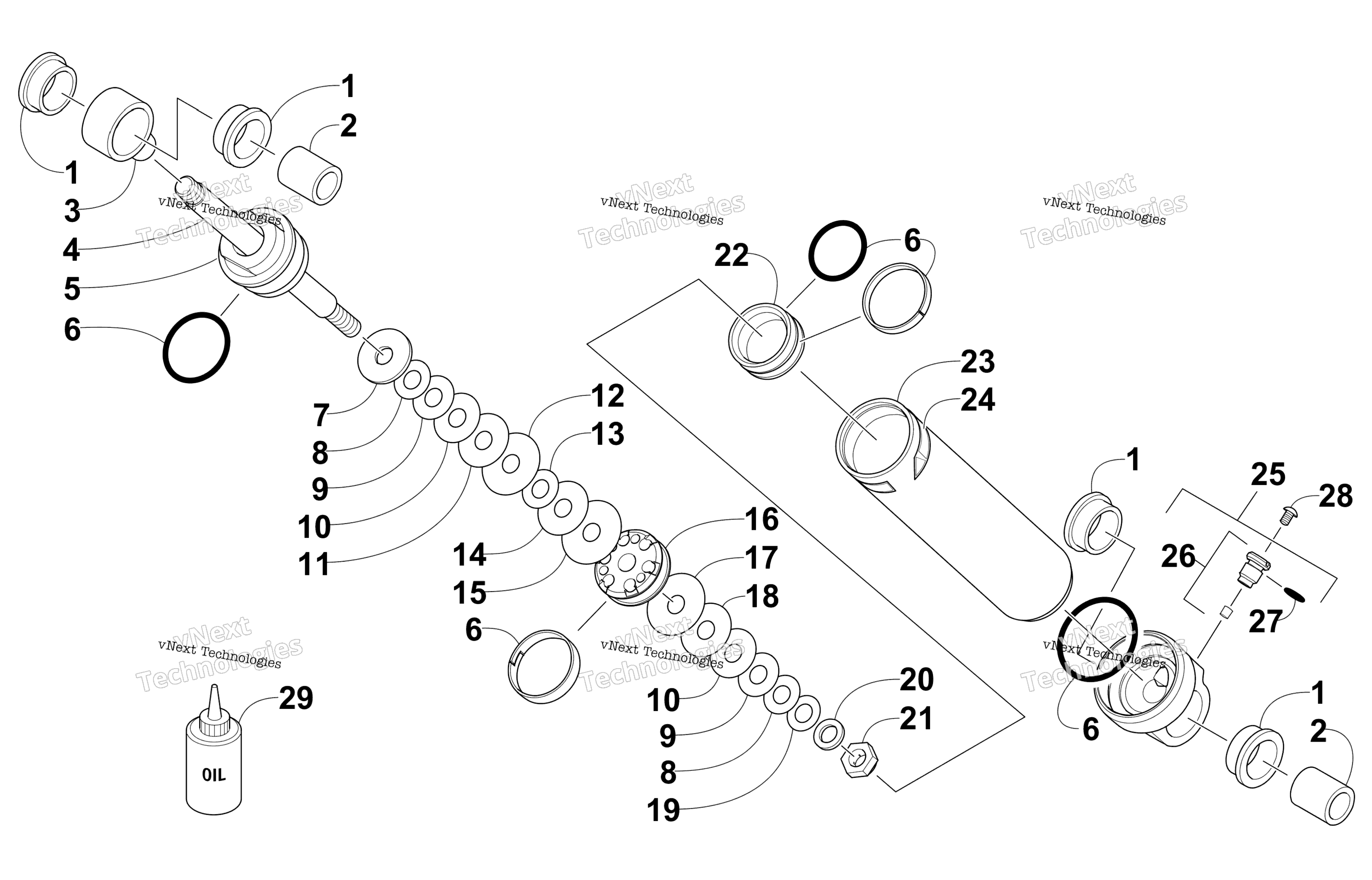 Задняя часть Suspension Rear Arm Shock Absorber