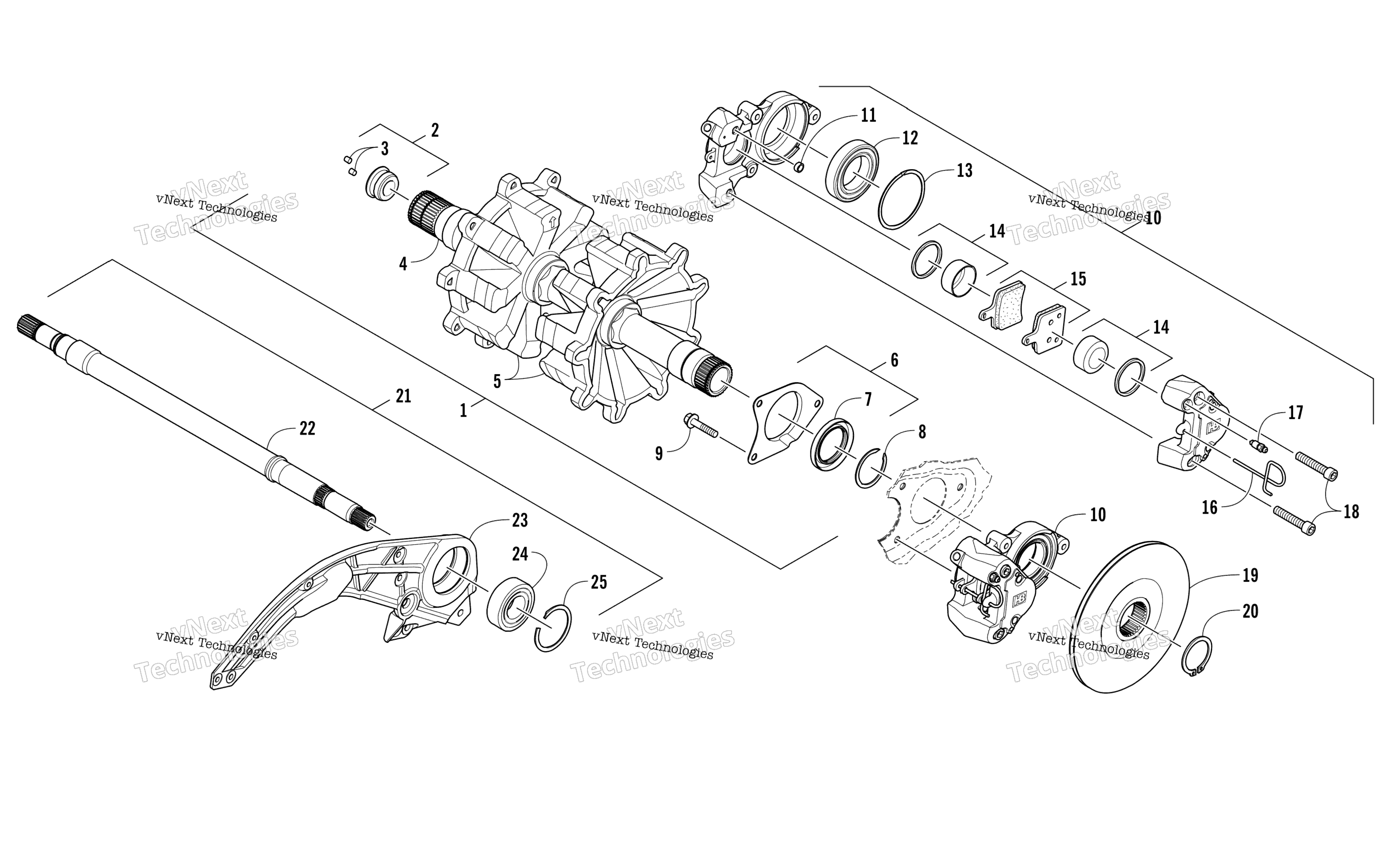 Привод Train Shafts And Brake Assemblies