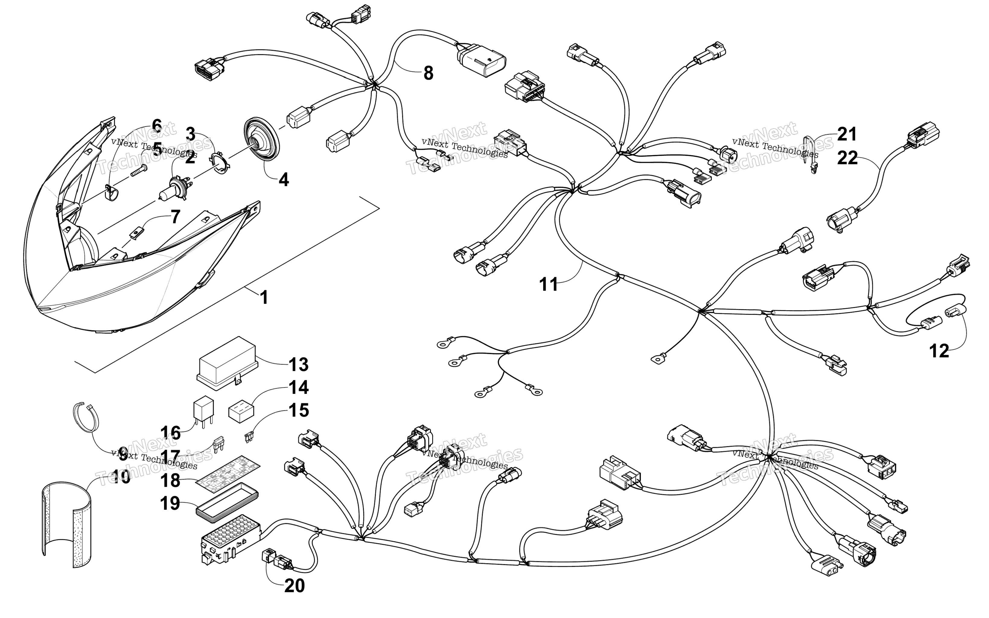 Фара And Wiring Assemblies