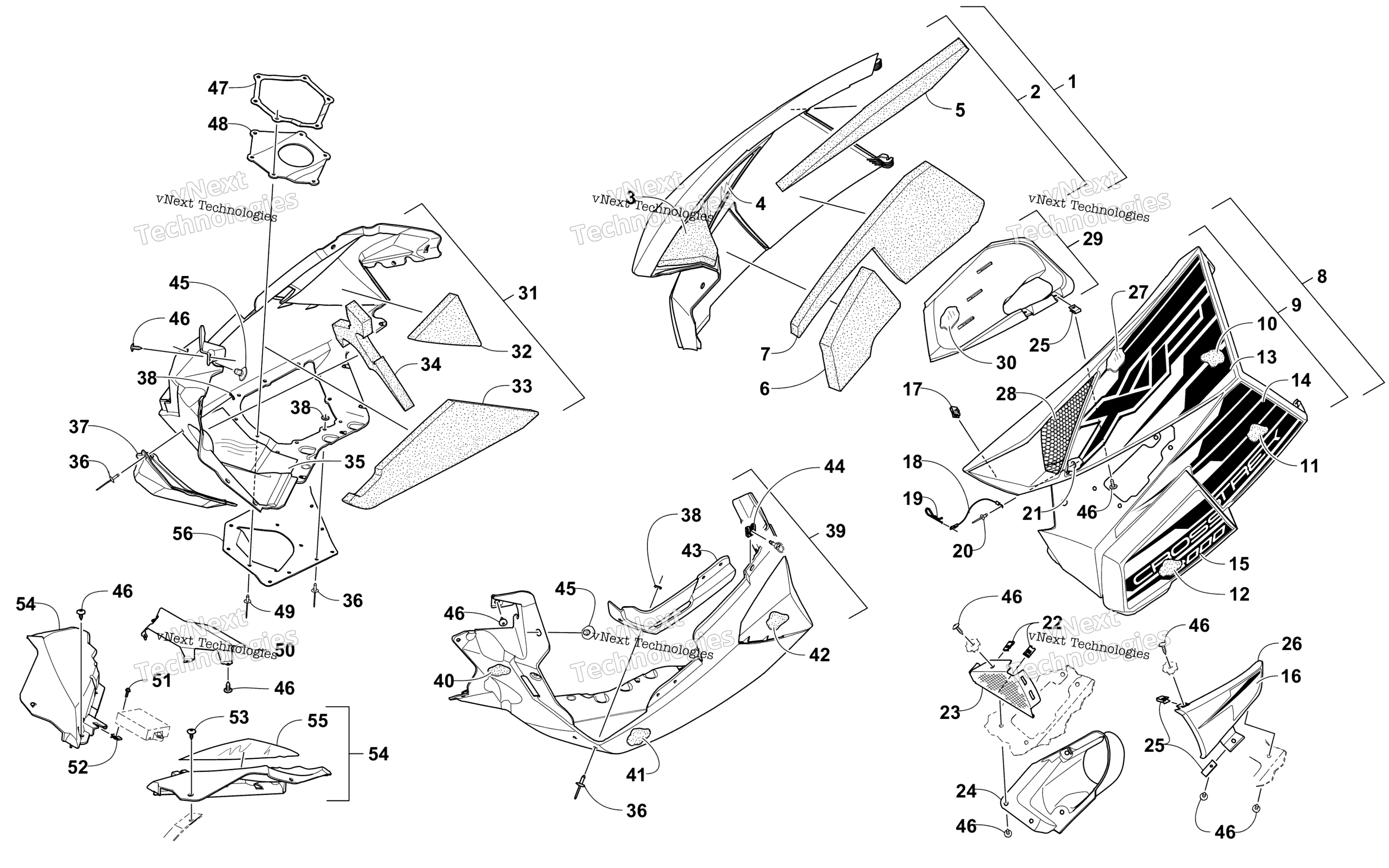 Skid Plate и Side панель узел
