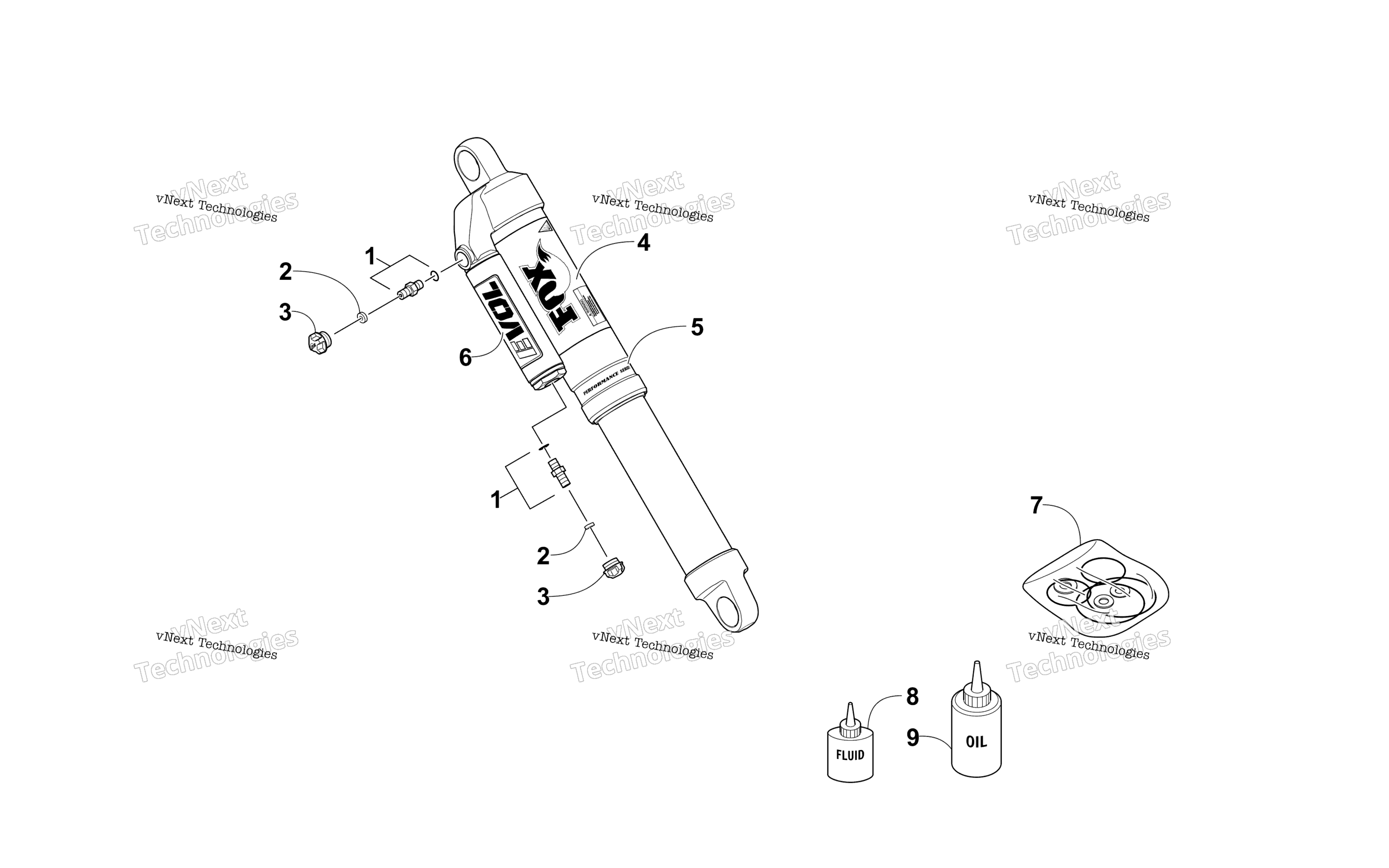 Передняя часть Suspension Shock Absorber