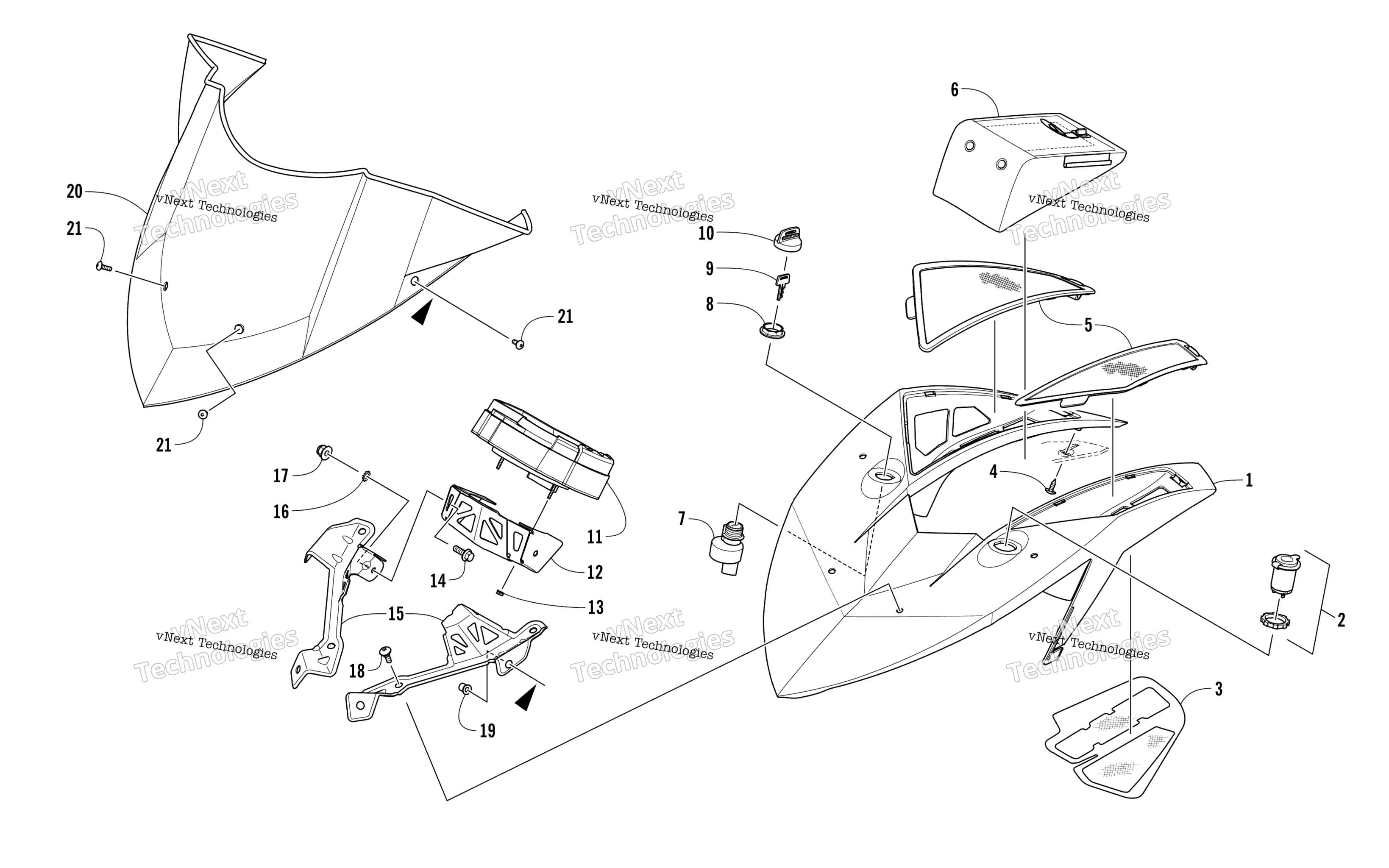 Ветровое стекло And Instruments Assemblies