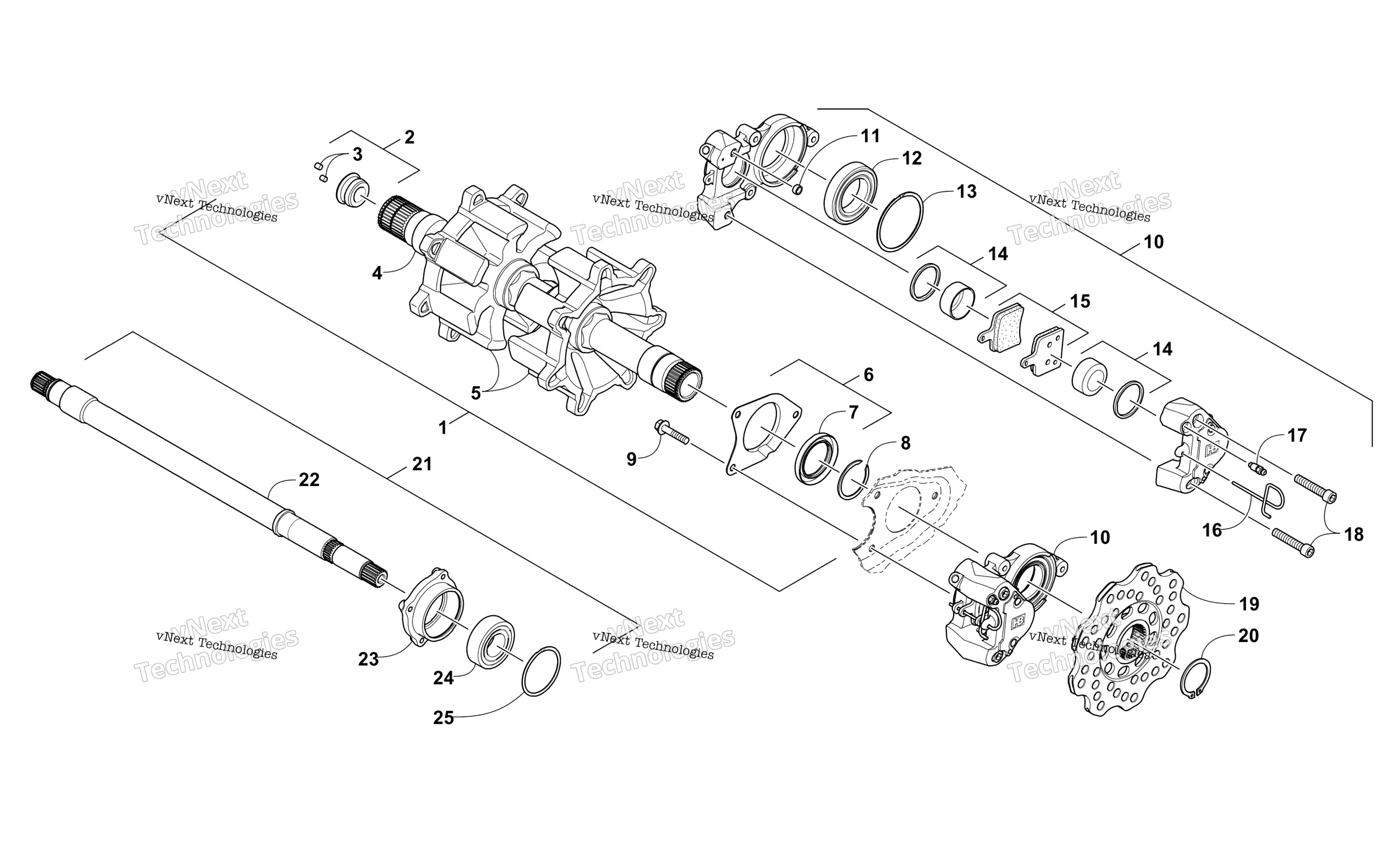 Привод Train Shafts And Brake Assemblies