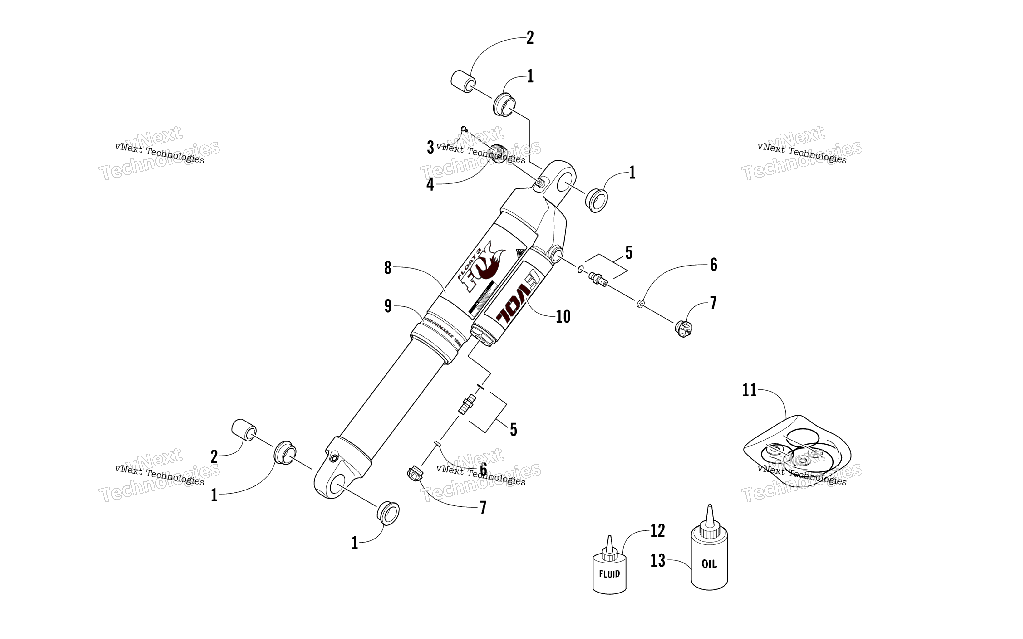Задняя часть Suspension Rear Arm Shock Absorber
