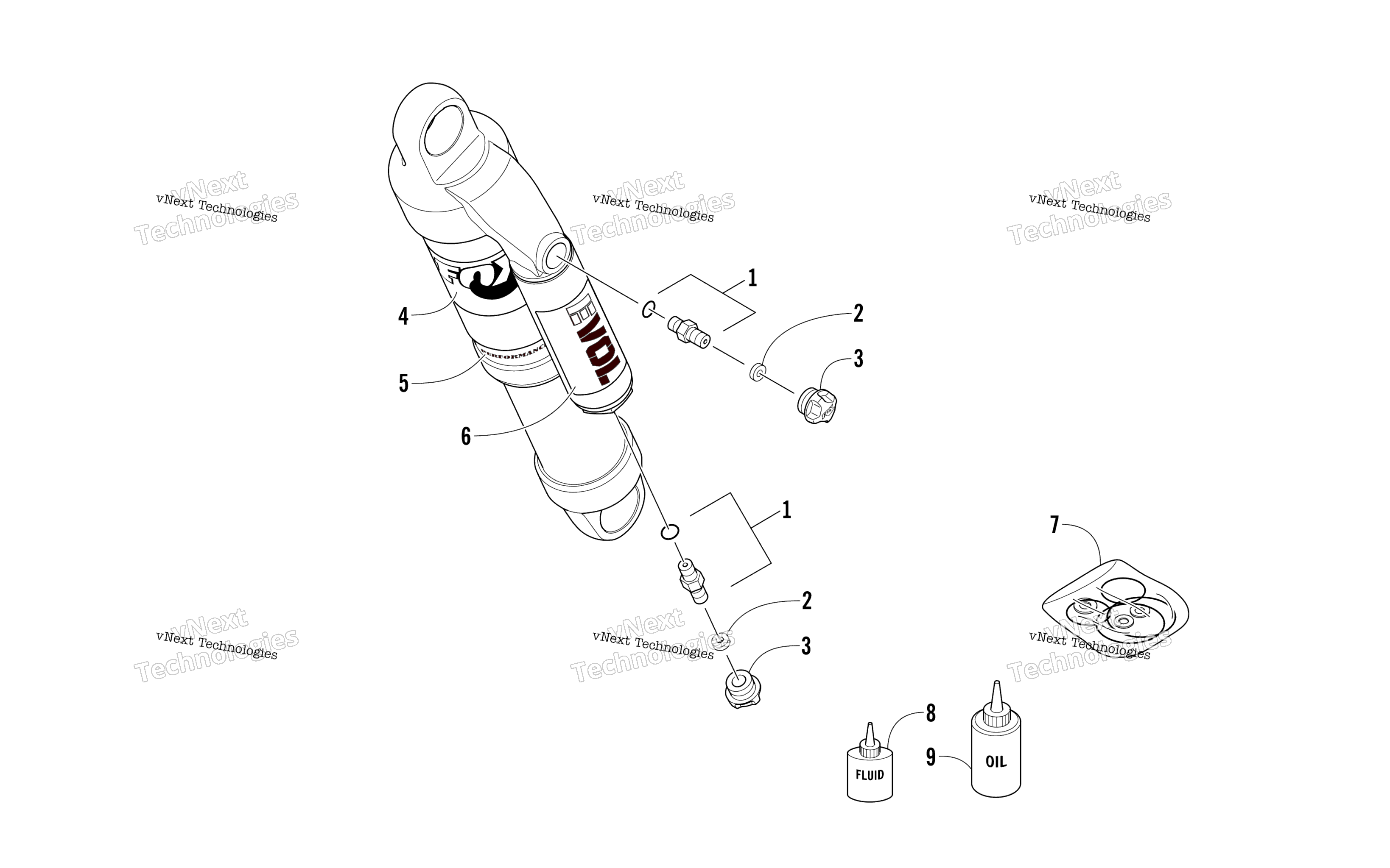 Задняя часть Suspension Front Arm Shock Absorber