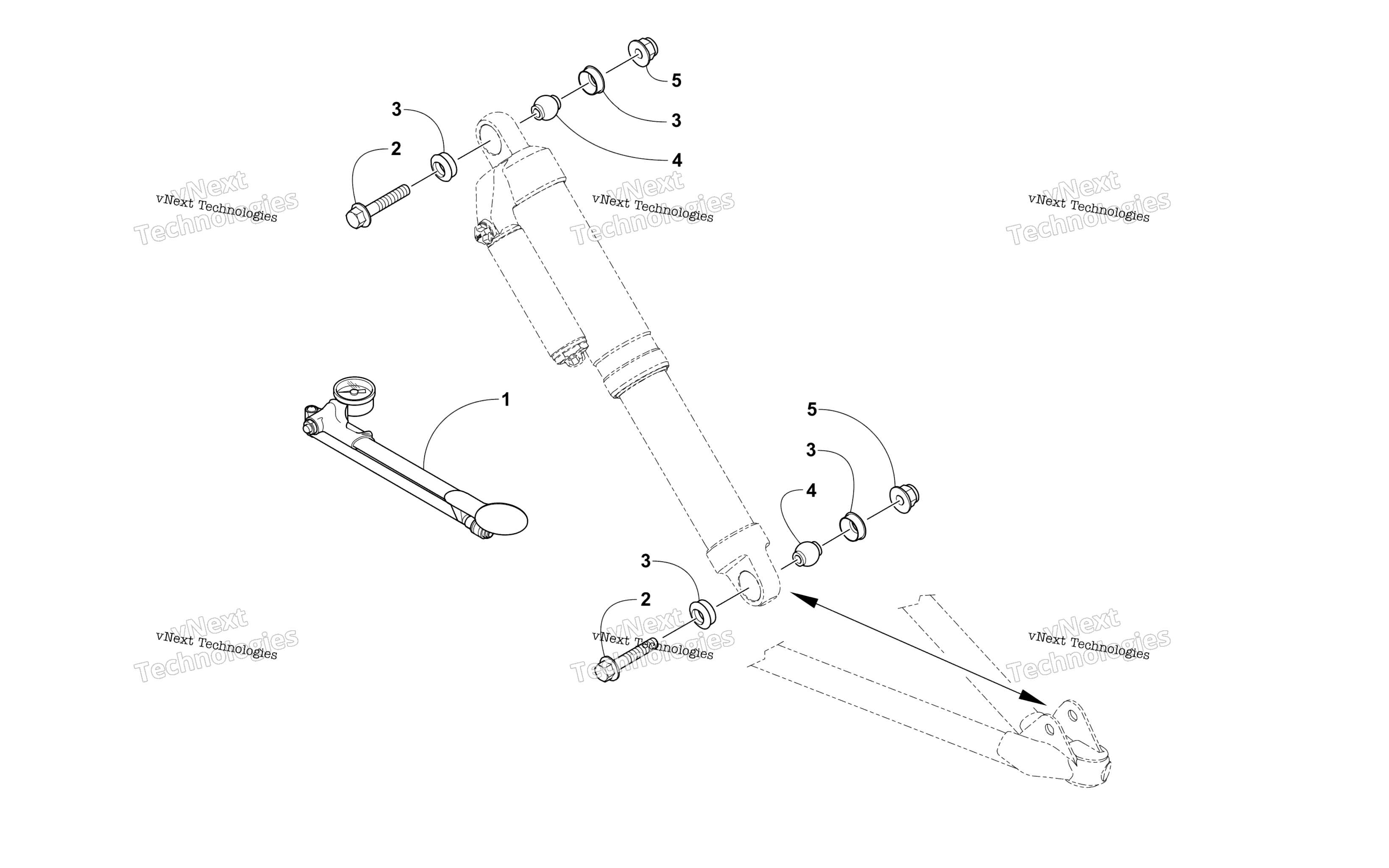 Передняя часть Shock Absorber Assembly