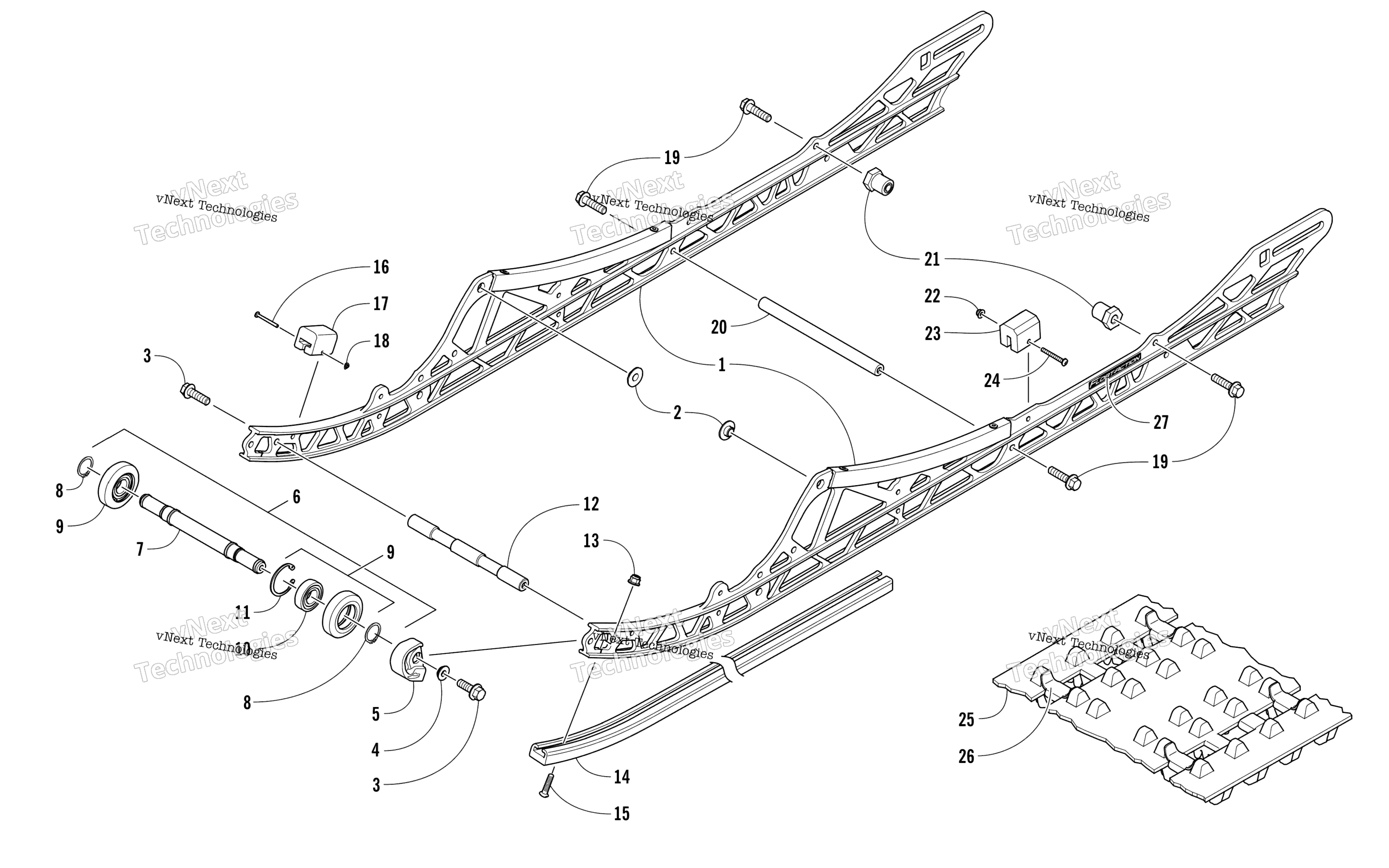 Slide Rail и Track узел