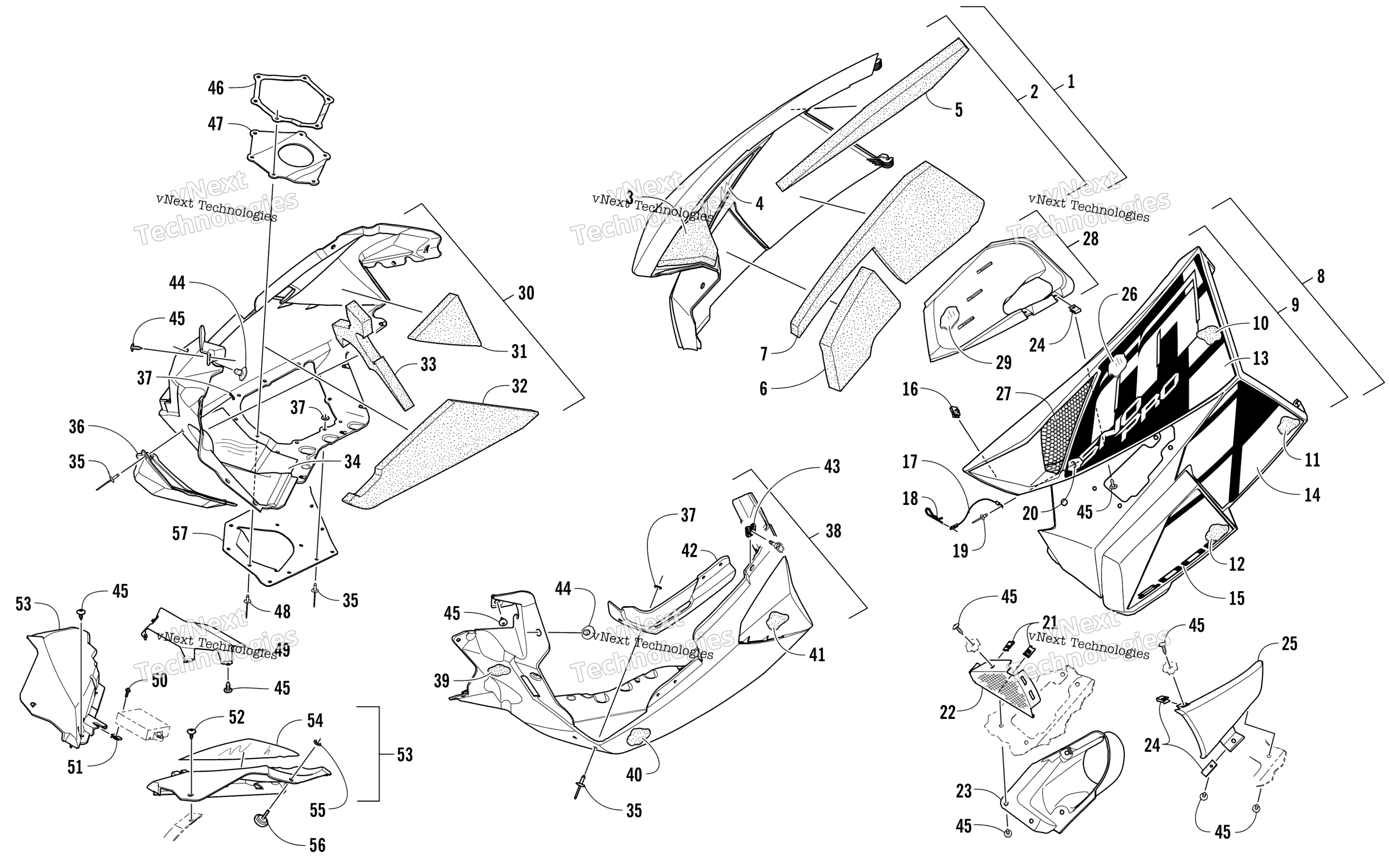 Skid Plate и Side панель узел