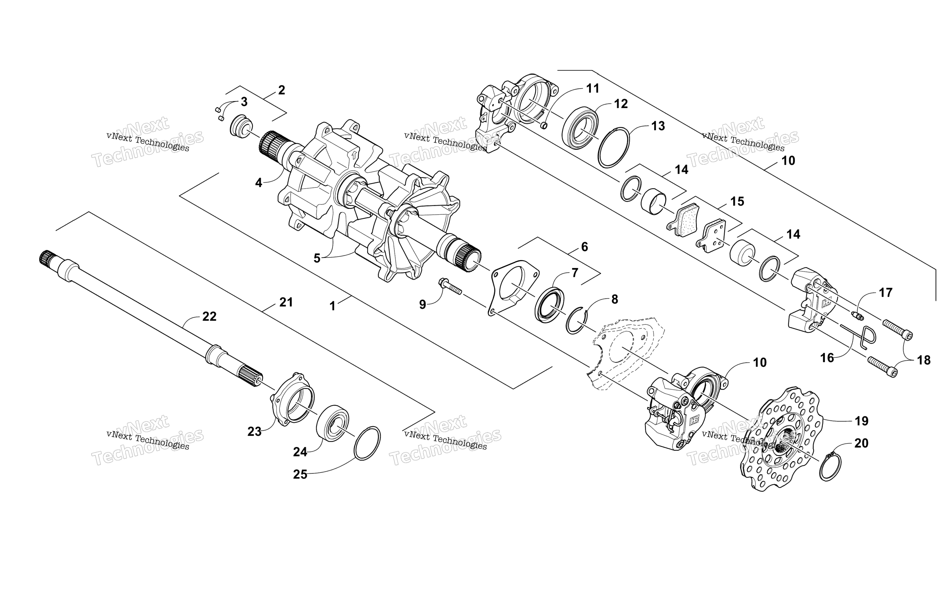 Привод Train Shafts And Brake Assemblies
