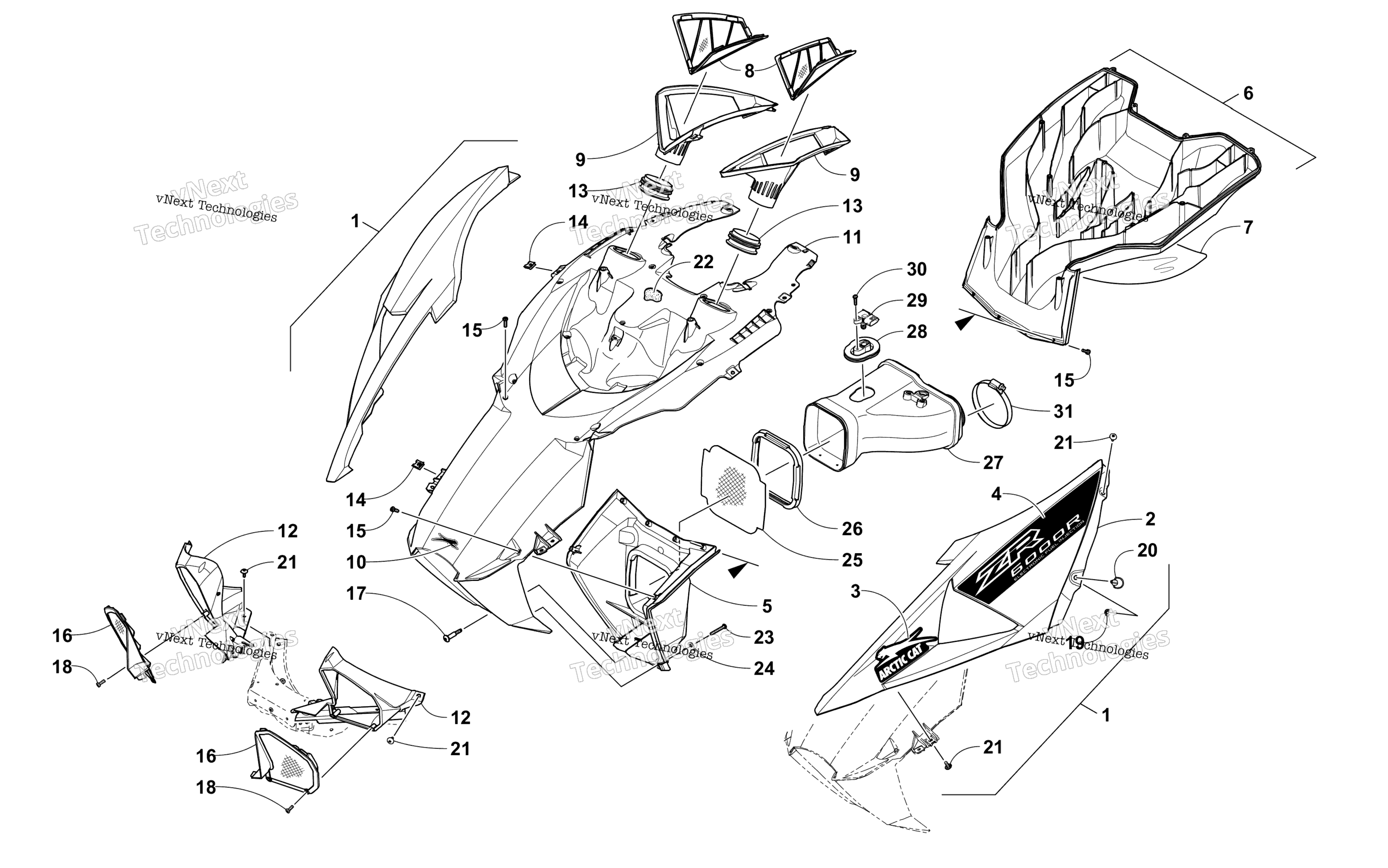 Капот And Air Intake Assembly