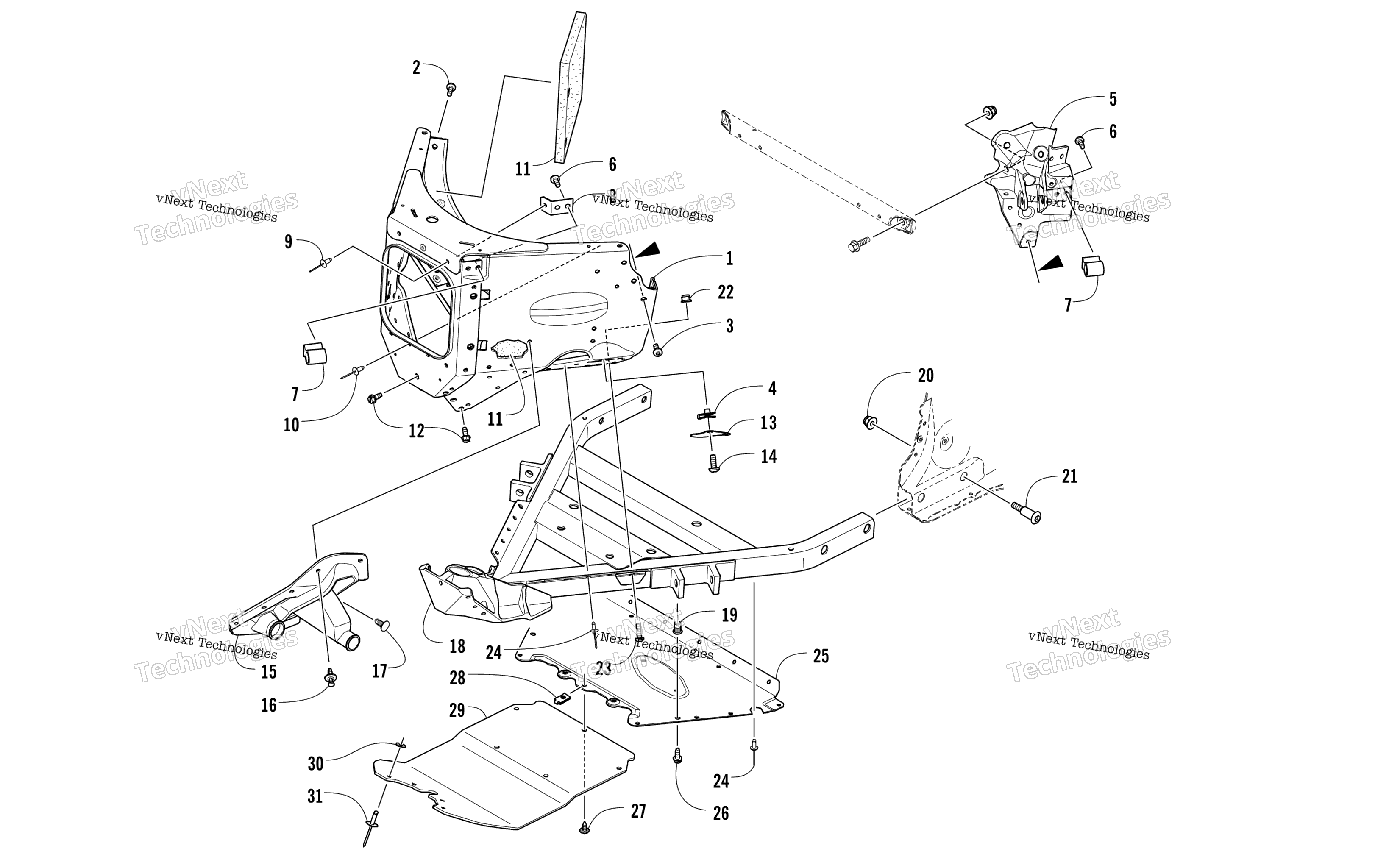 Передняя часть Bumper And Frame Assembly