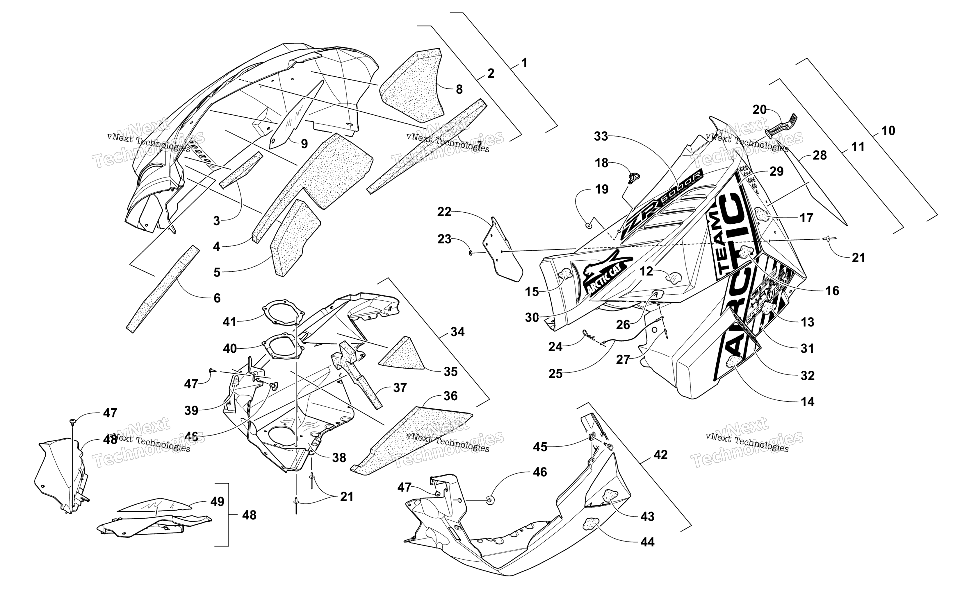 Skid Plate и Side панель узел