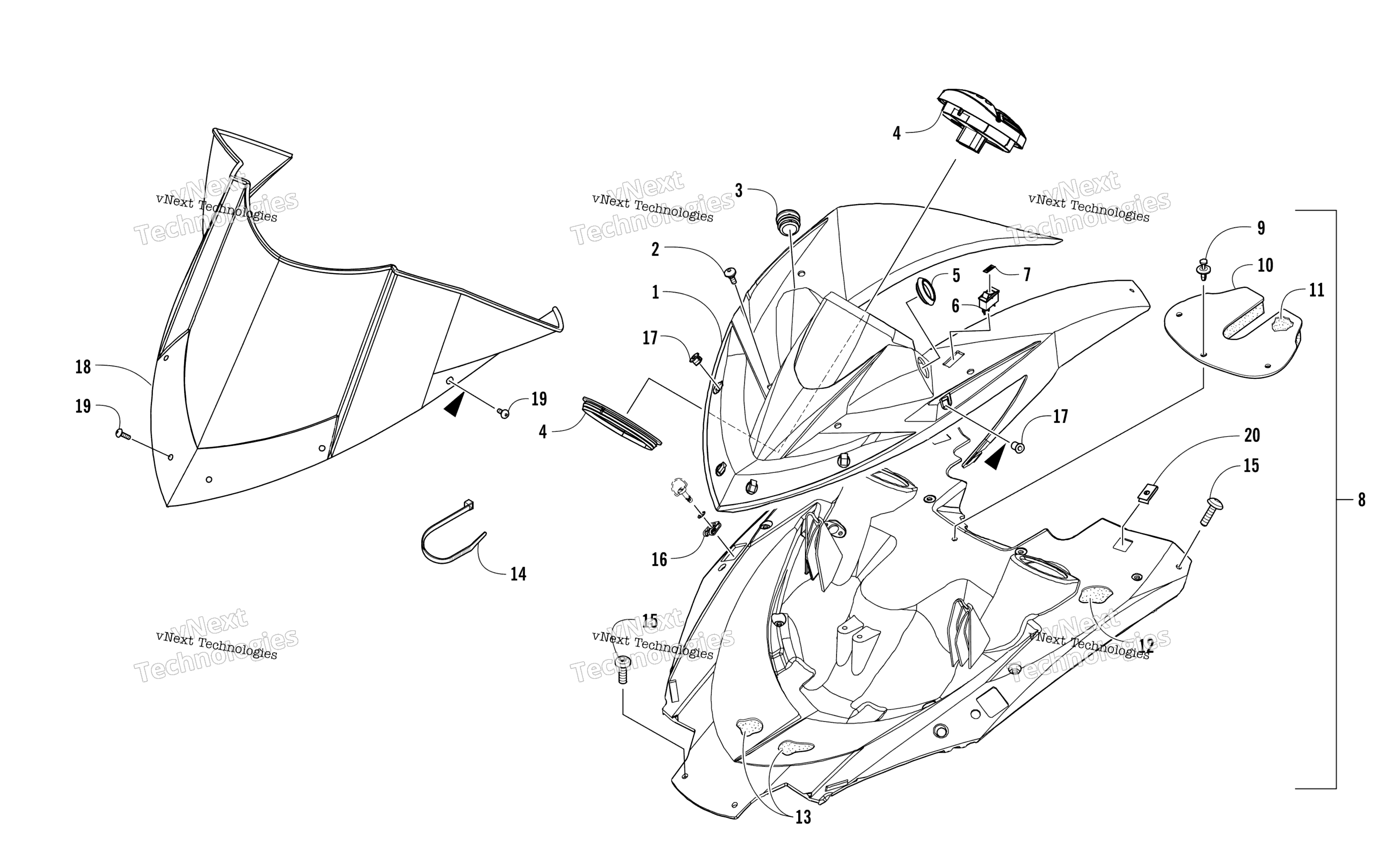 Ветровое стекло And Instruments Assemblies