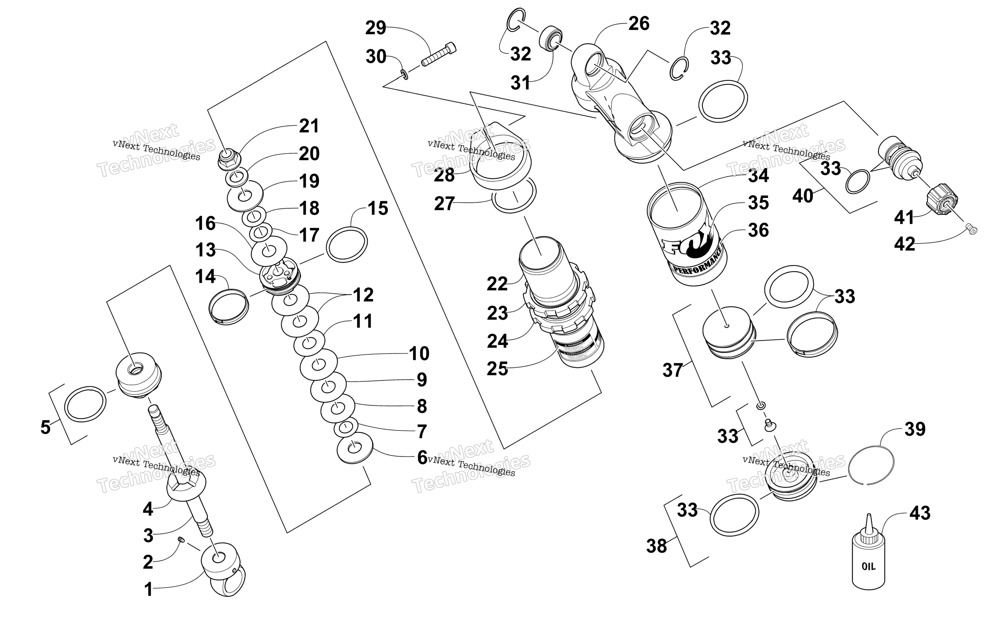 Задняя часть Suspension Front Arm Shock Absorber