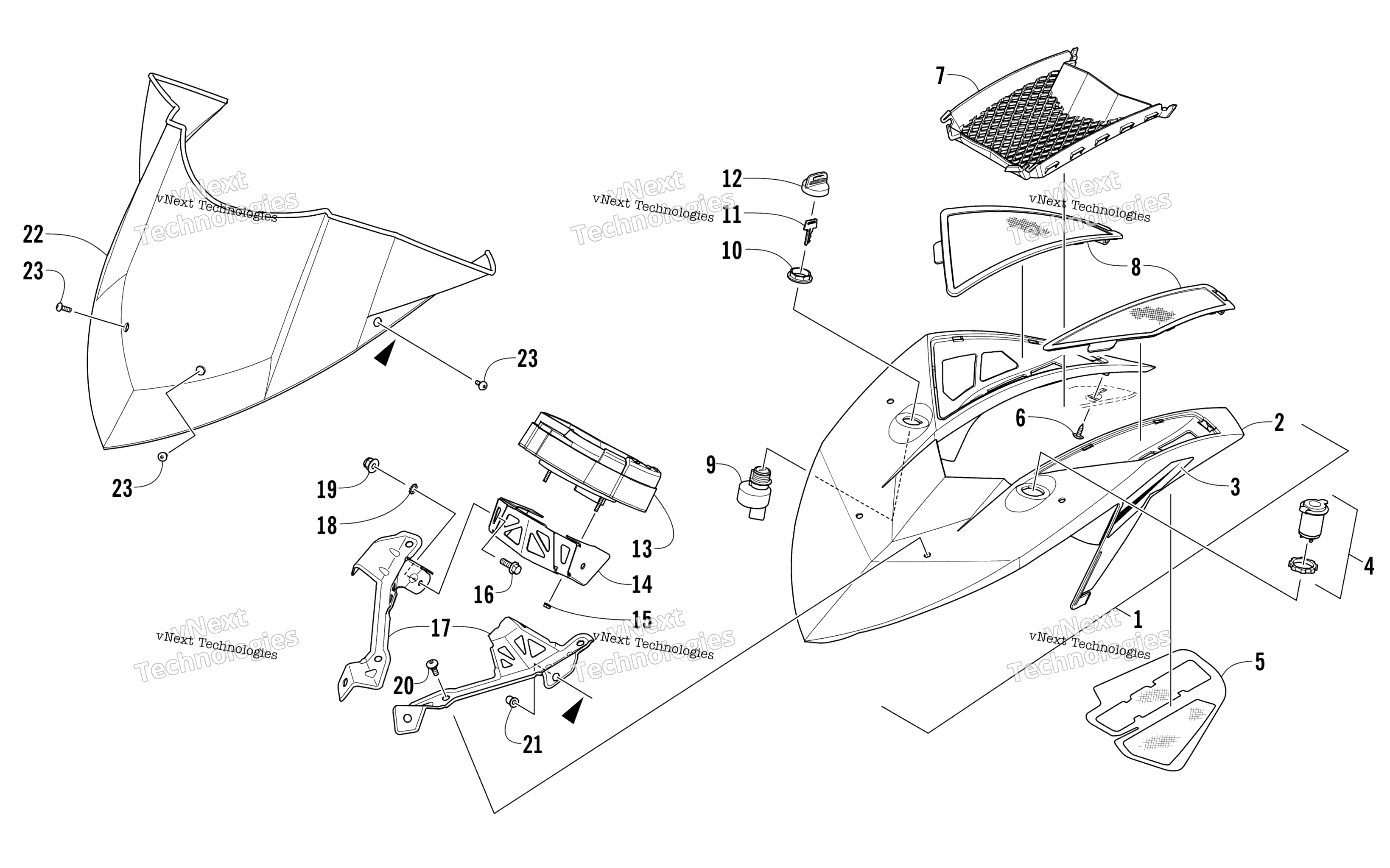 Ветровое стекло And Instruments Assemblies