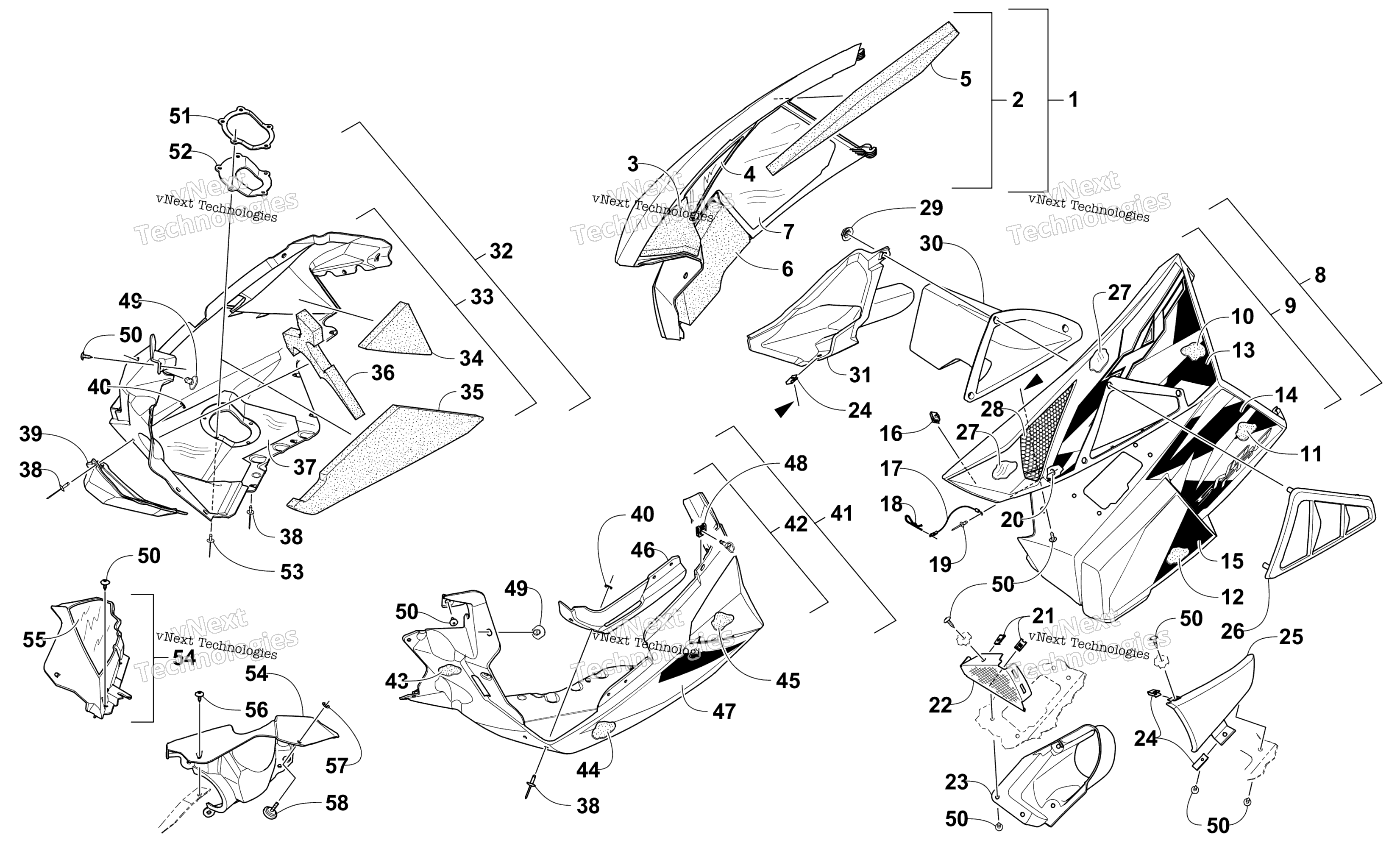 Skid Plate и Side панель узел