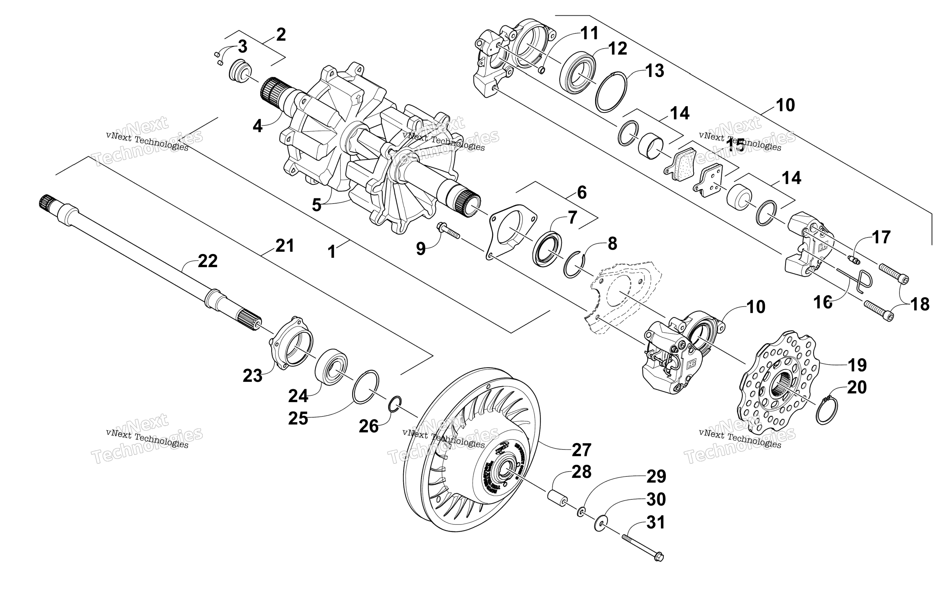 Привод Train Shafts And Brake Assemblies