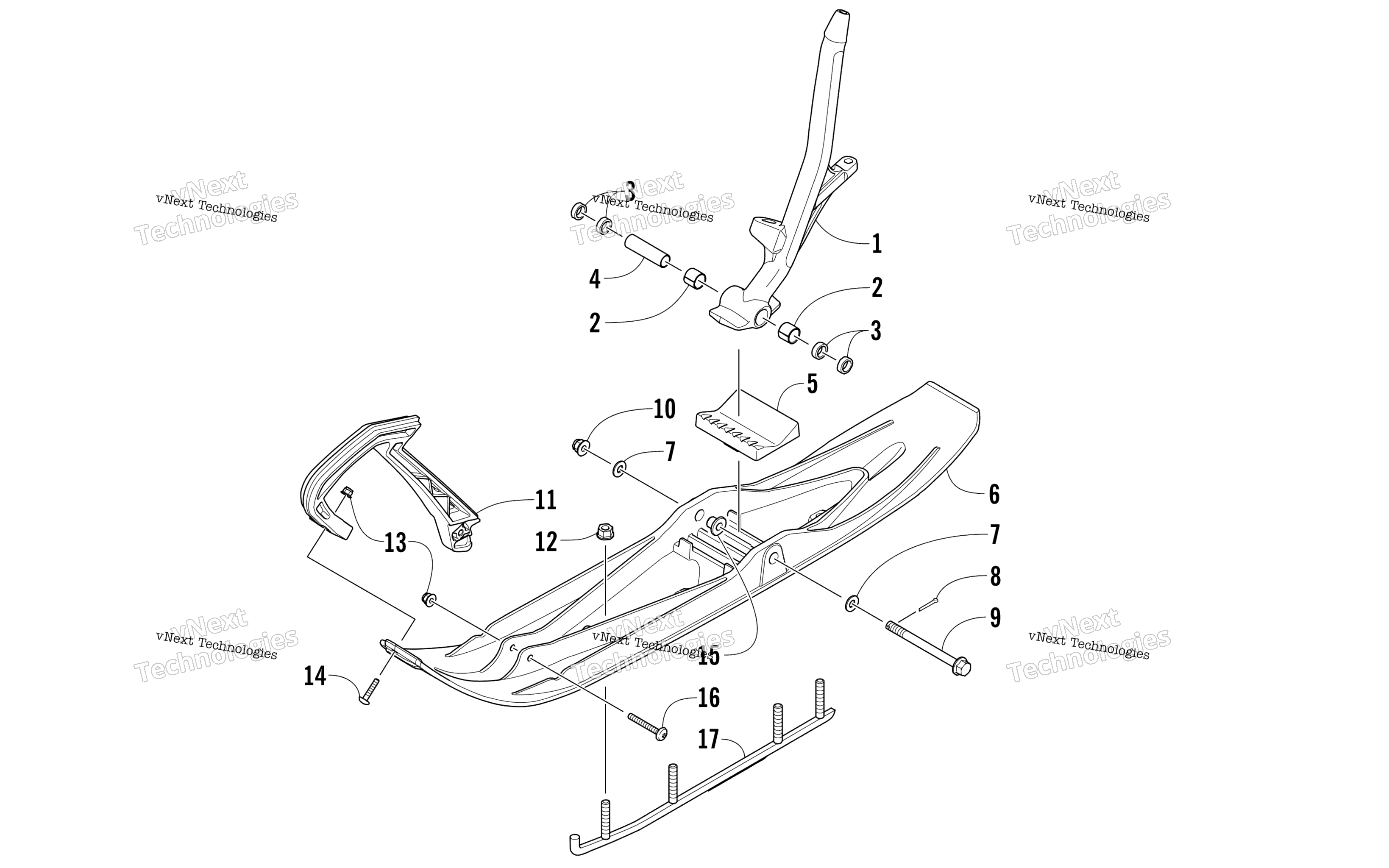 Ski и Spindle узел