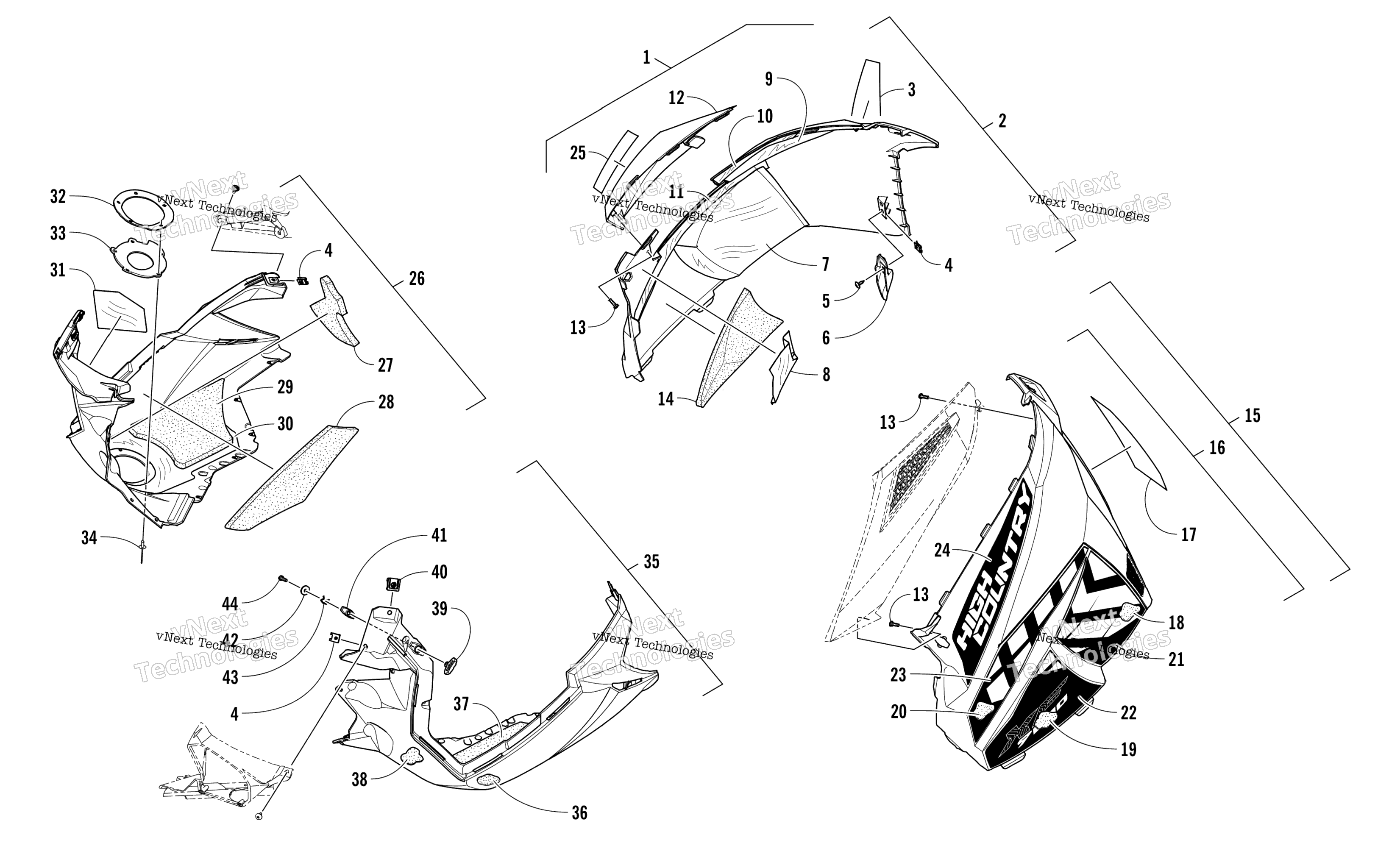 Skid Plate и Side панель узел