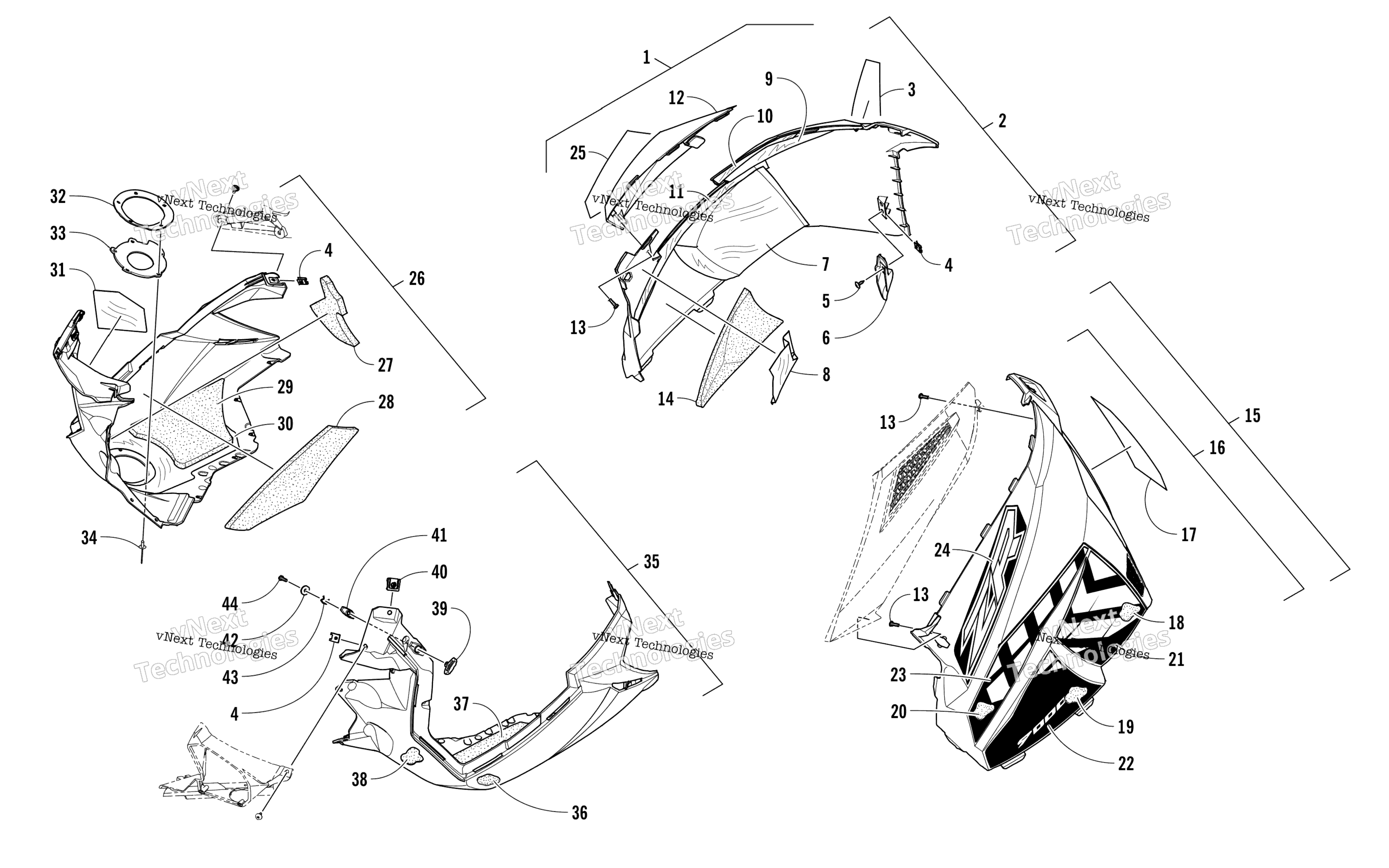 Skid Plate и Side панель узел