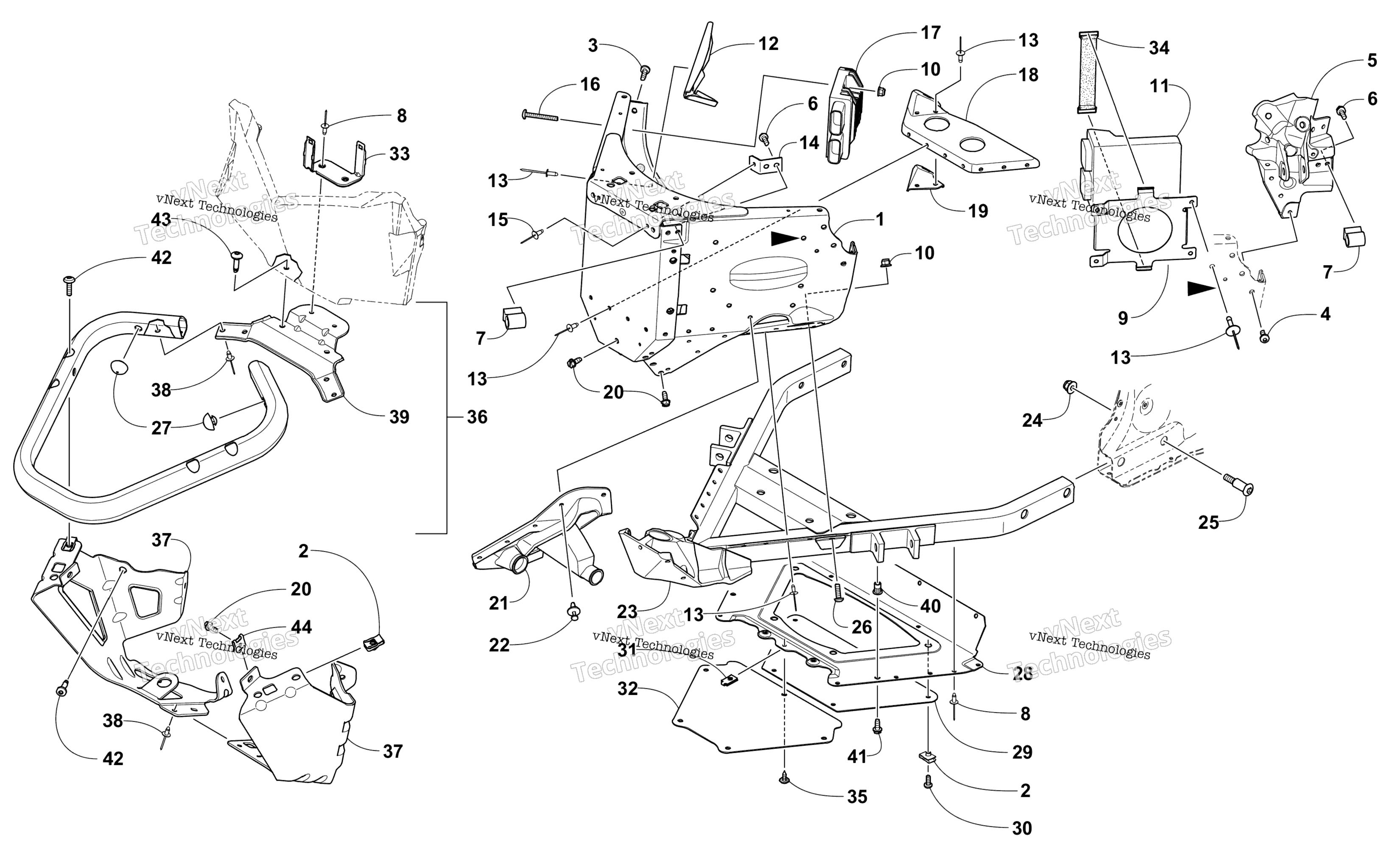 Передняя часть Bumper And Frame Assembly