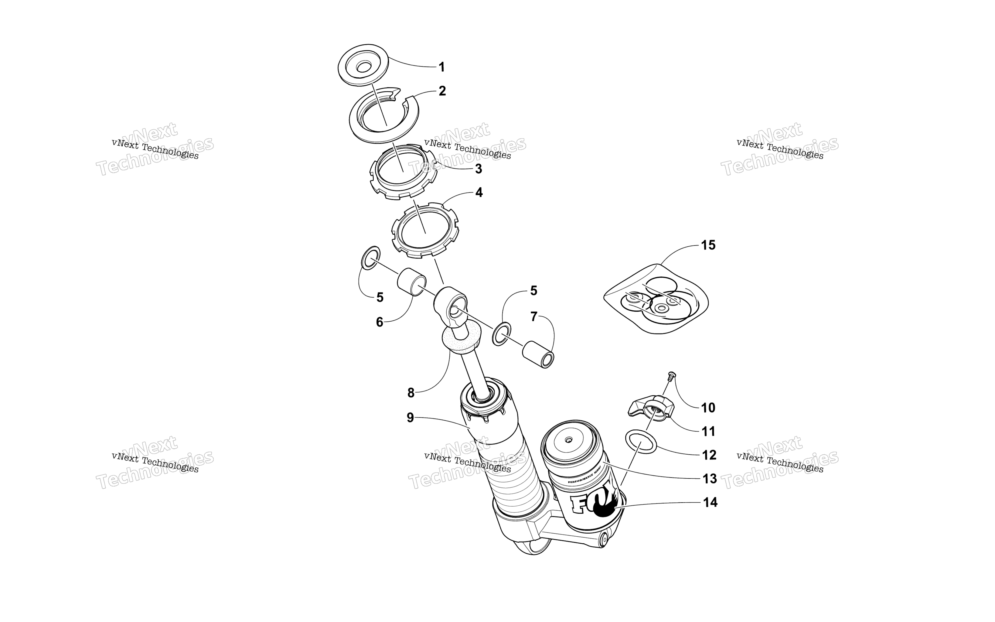 Задняя часть Suspension Front Arm Shock Absorber