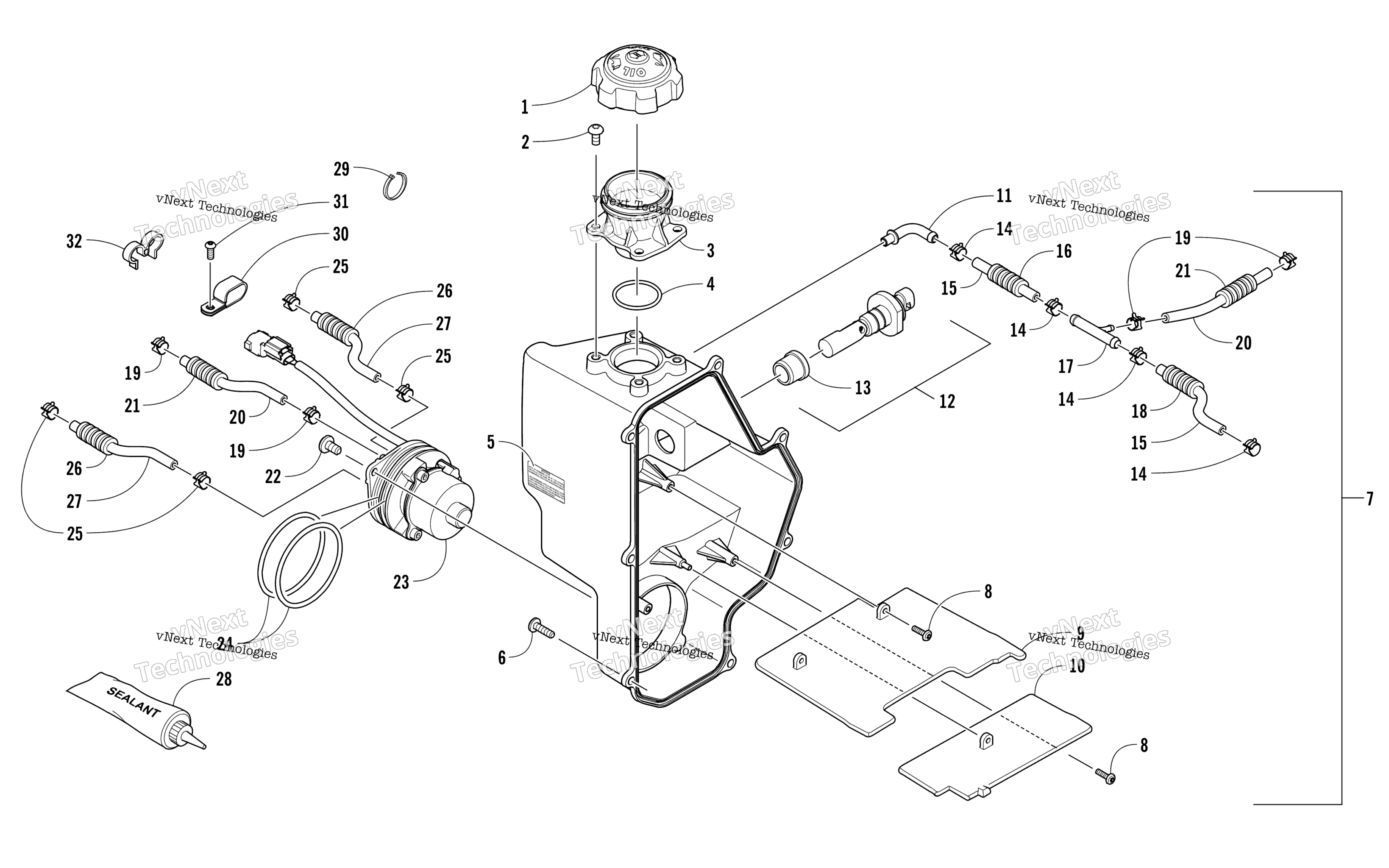 масляный Tank Assembly