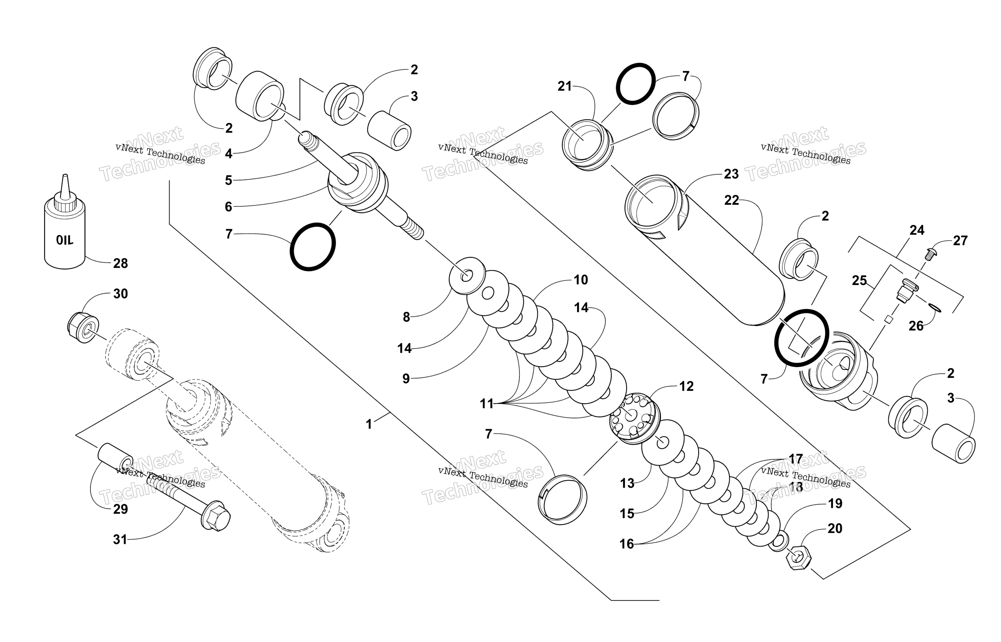 Задняя часть Suspension Rear Arm Shock Absorber