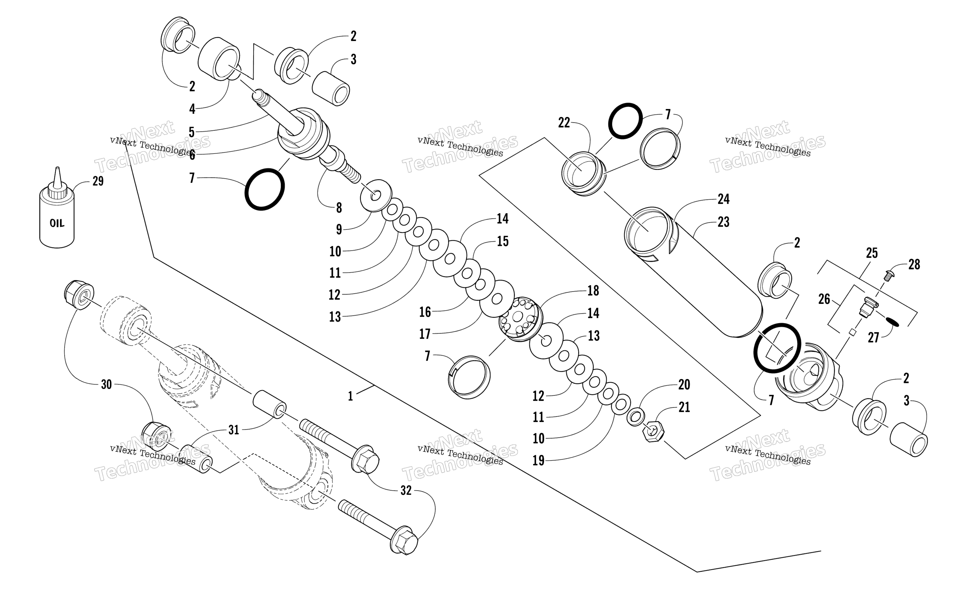 Задняя часть Suspension Rear Arm Shock Absorber
