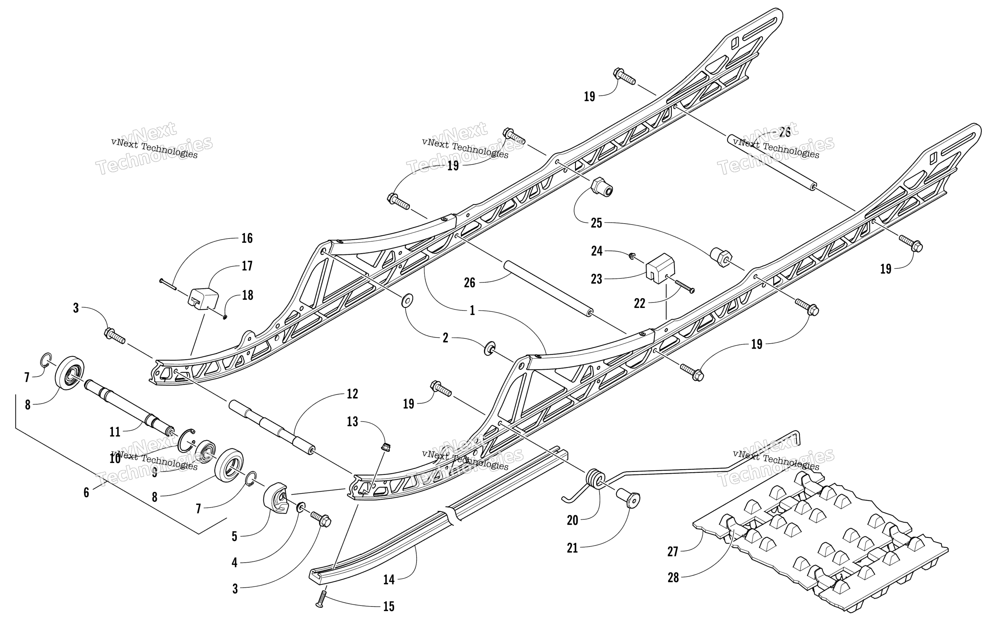 Slide Rail и Track узел