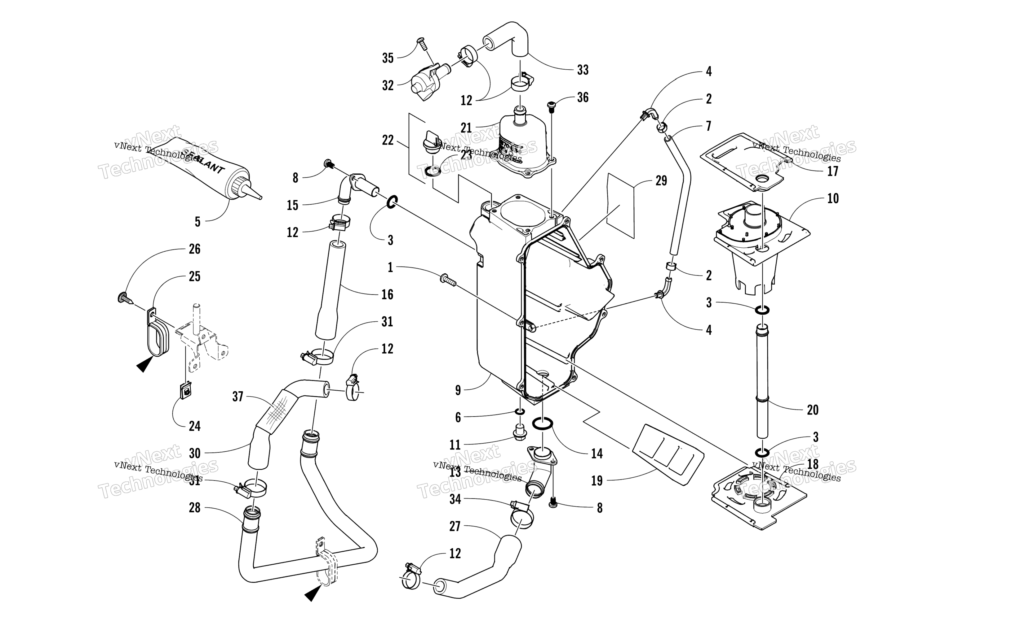 масляный Tank Assembly