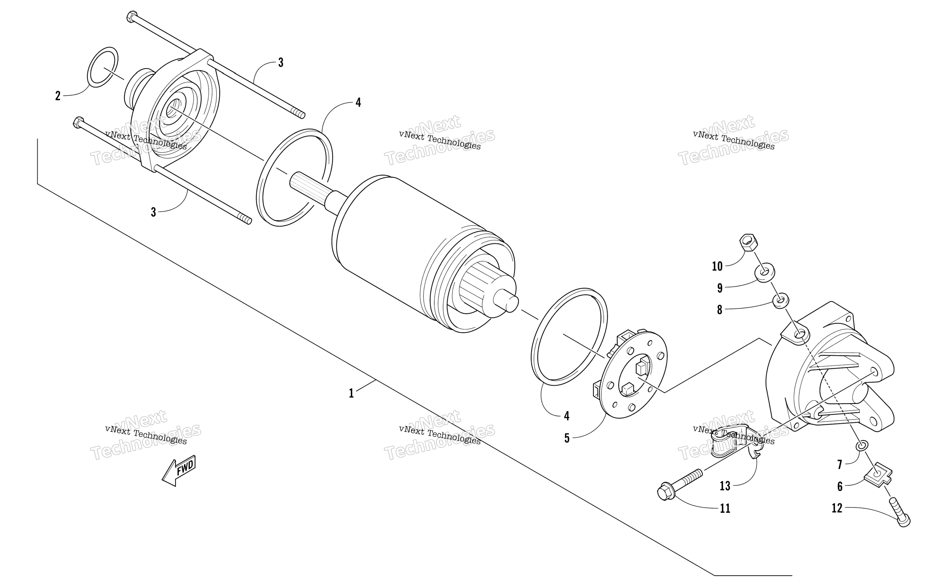 Стартер Motor Assembly