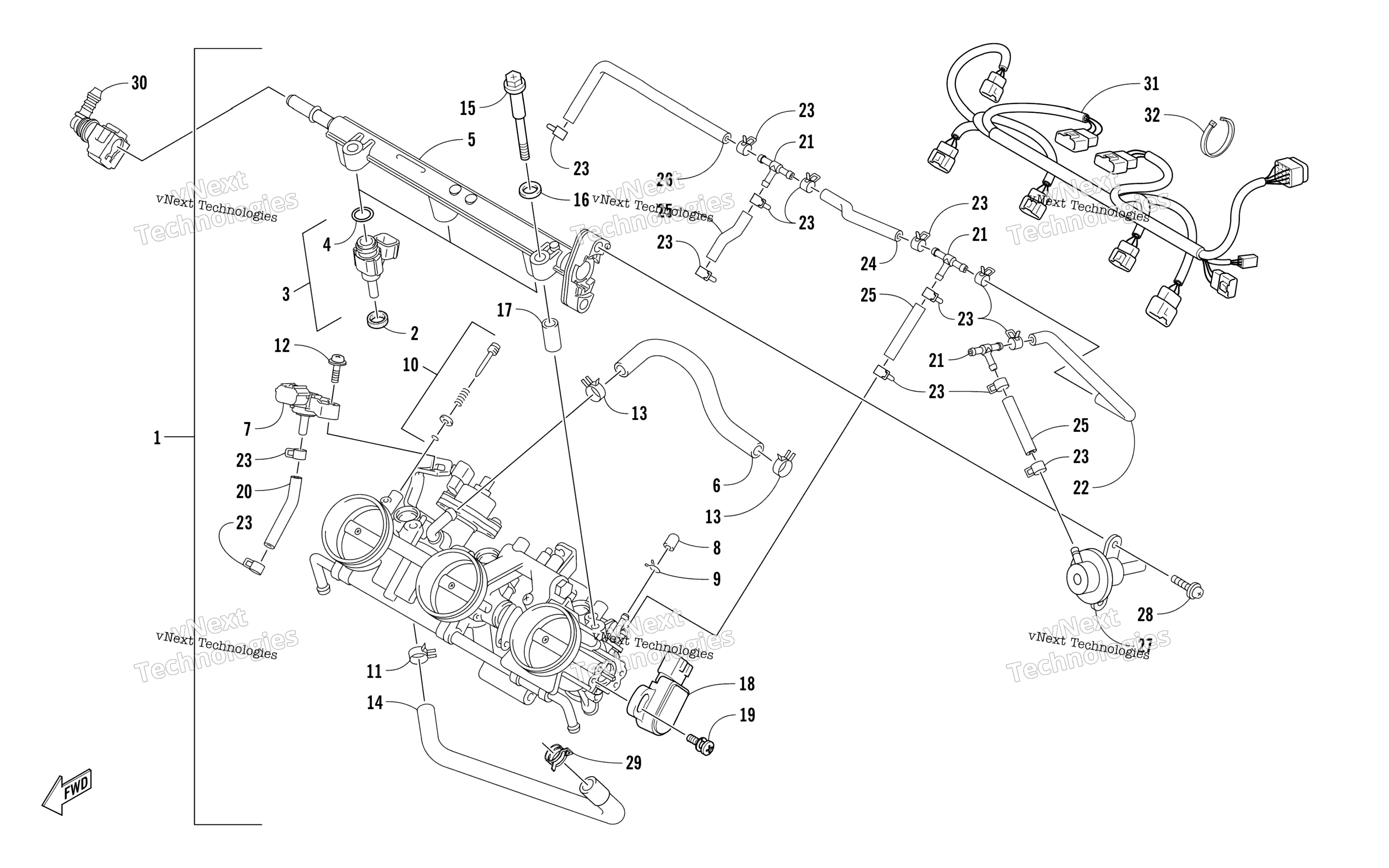 Дроссель Body Assembly