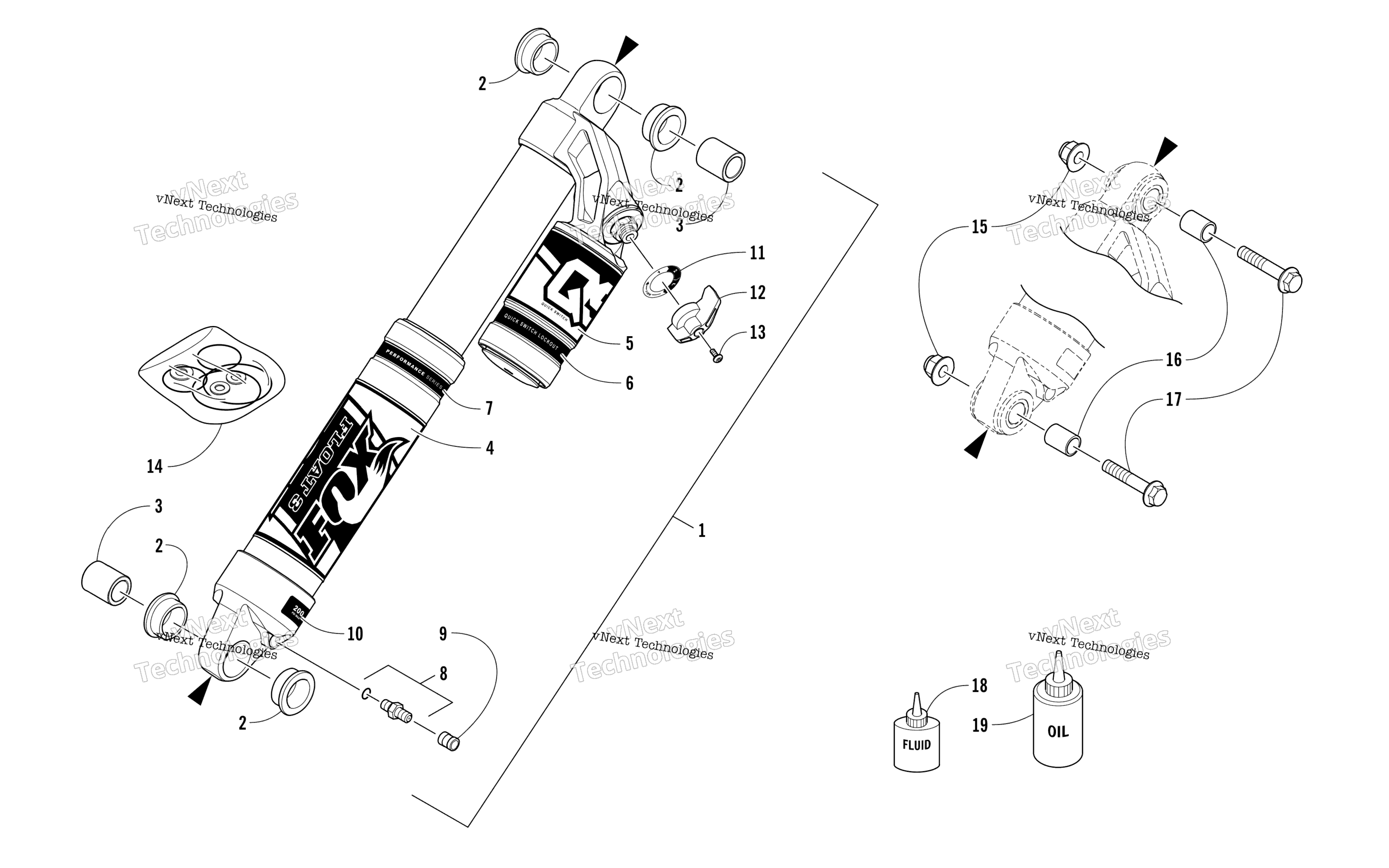 Задняя часть Suspension Rear Arm Shock Absorber