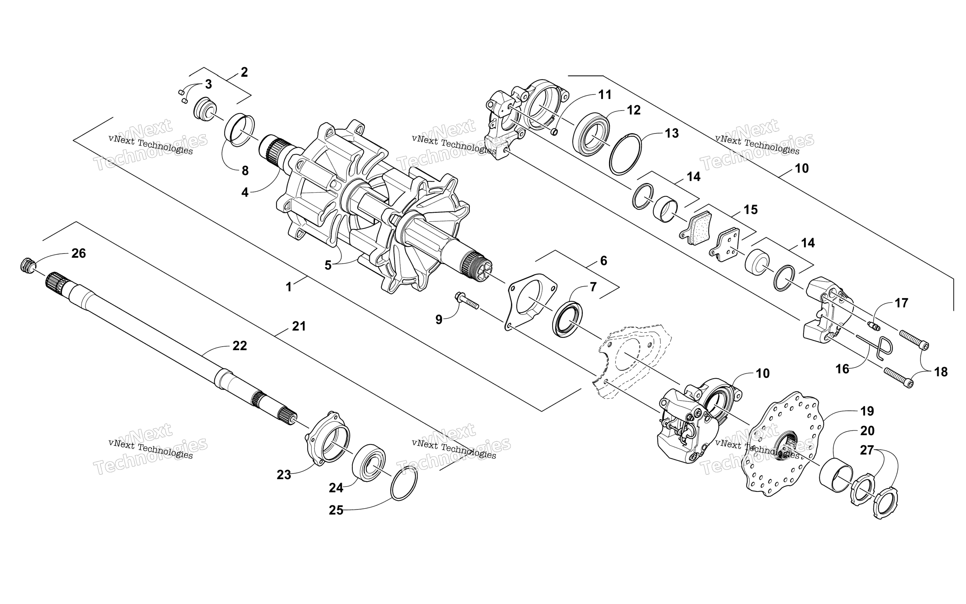 Привод Train Shafts And Brake Assemblies