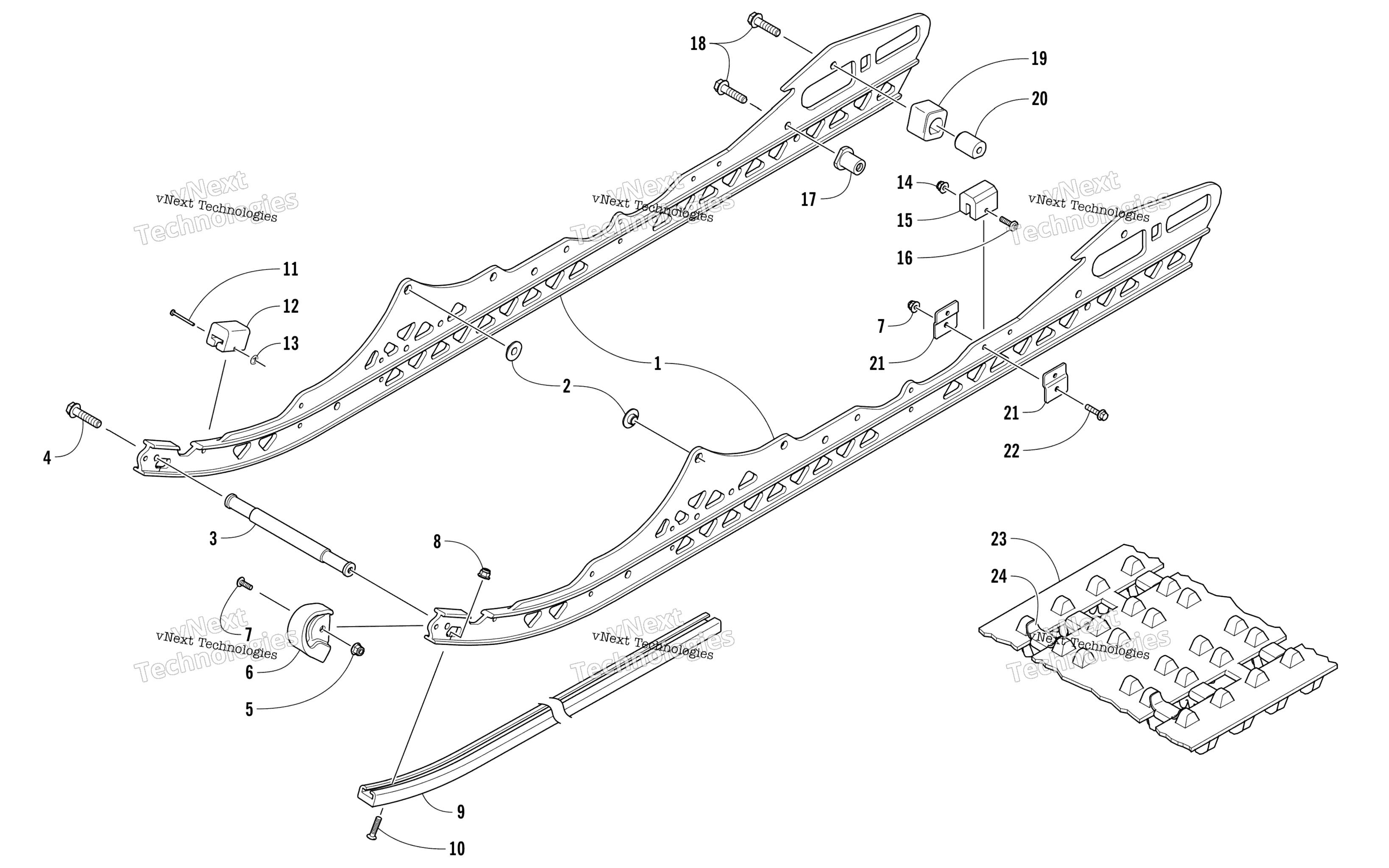 Slide Rail и Track узел