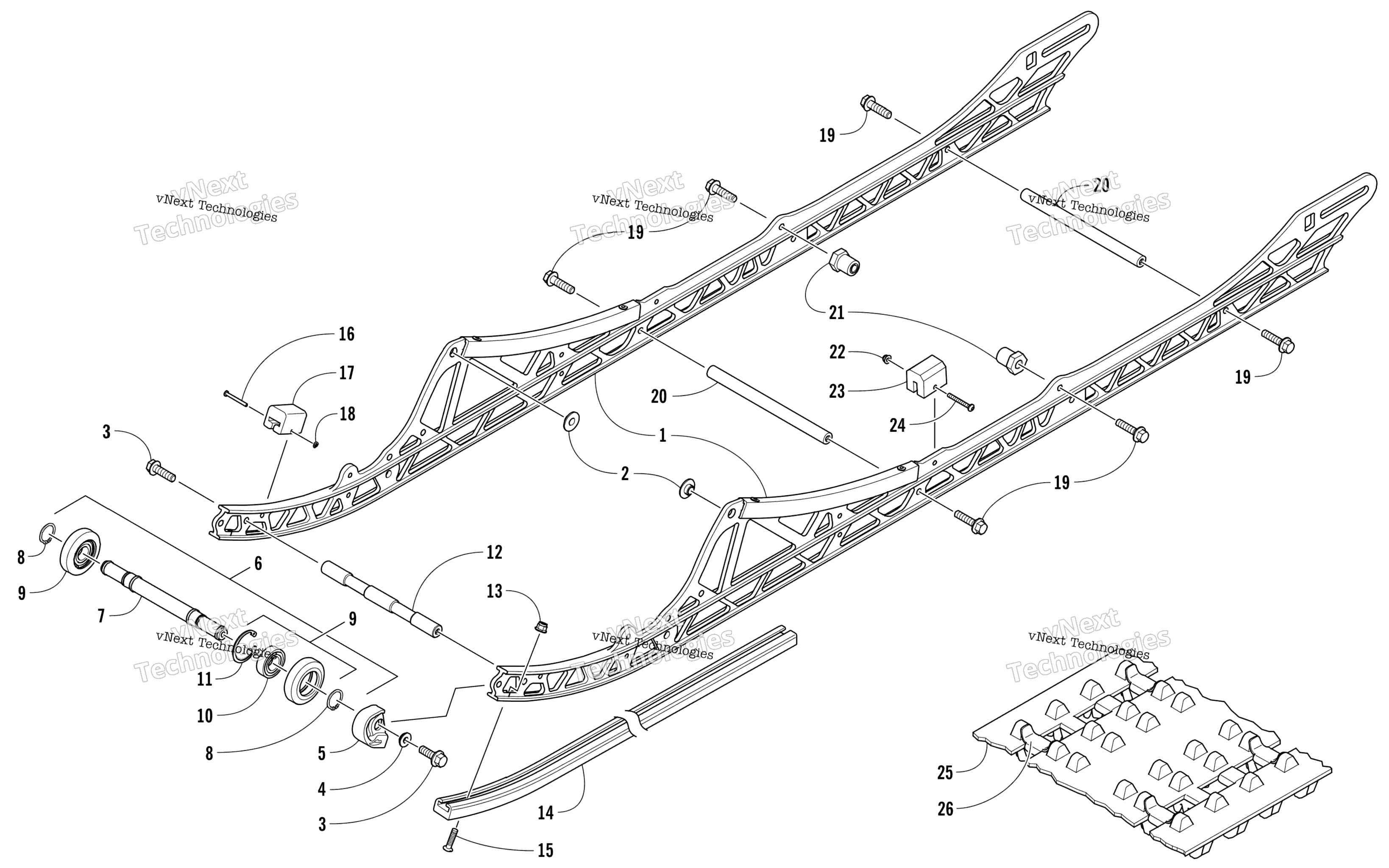 Slide Rail и Track узел