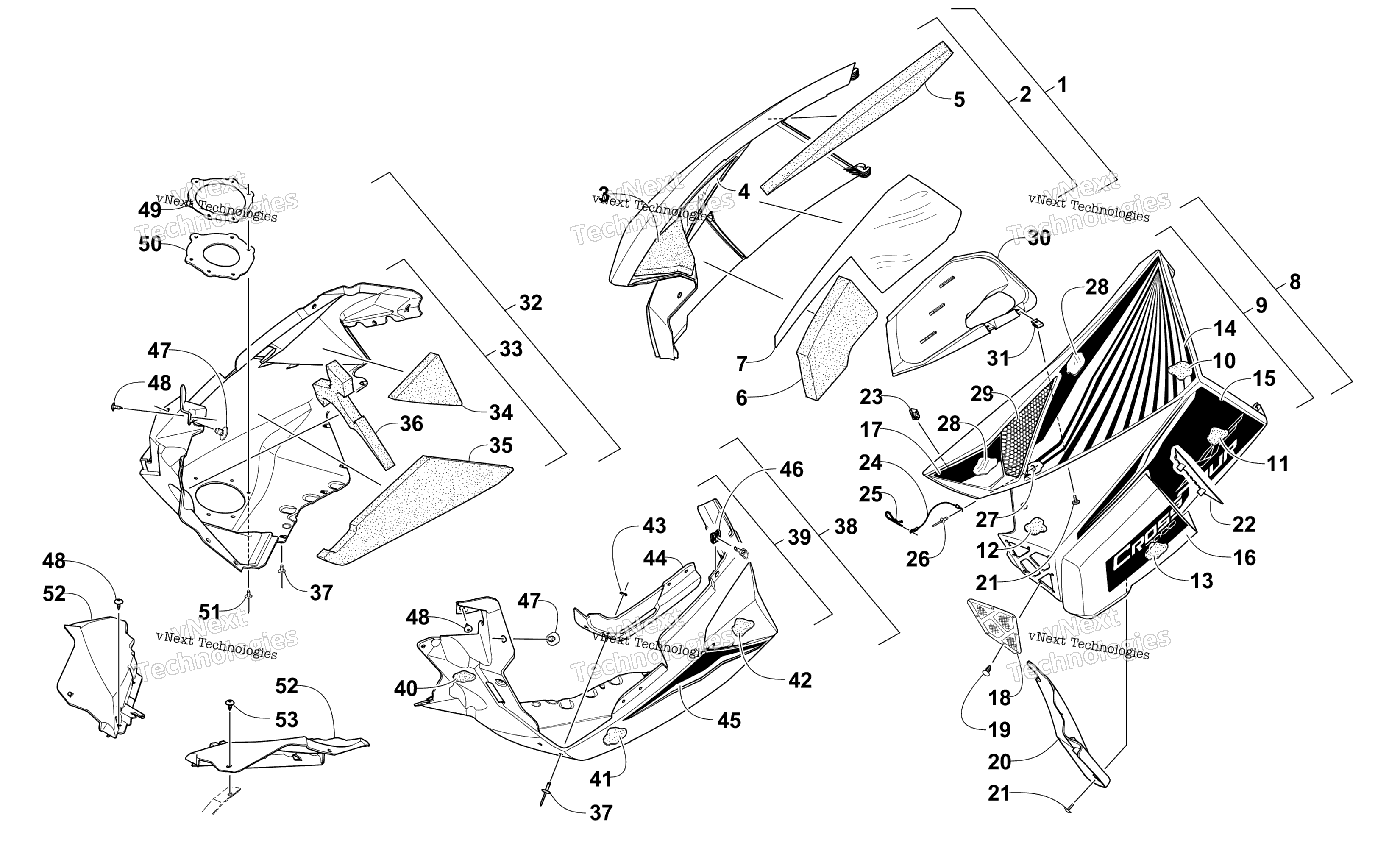 Skid Plate и Side панель узел