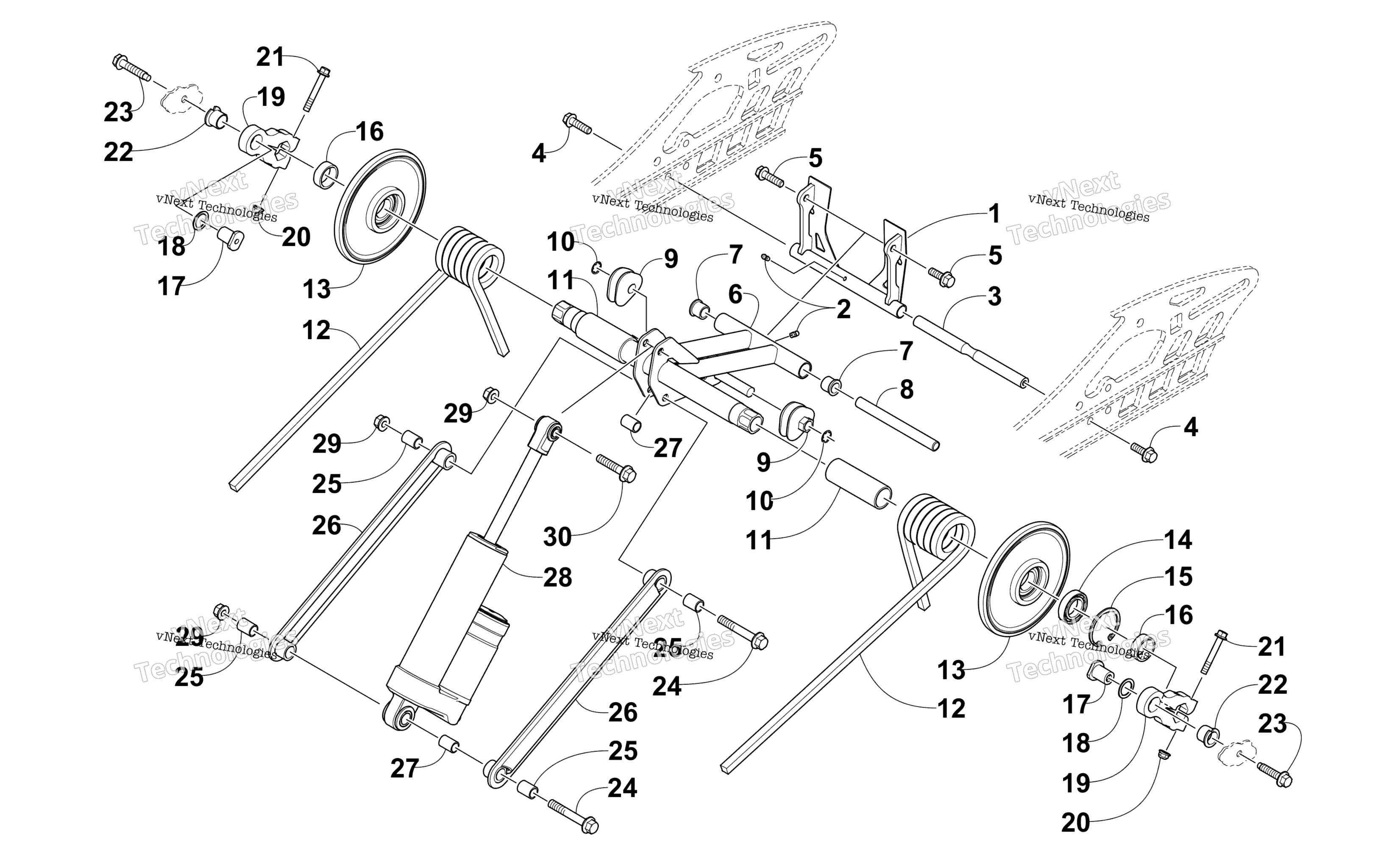 Задняя часть Suspension Rear Arm Assembly