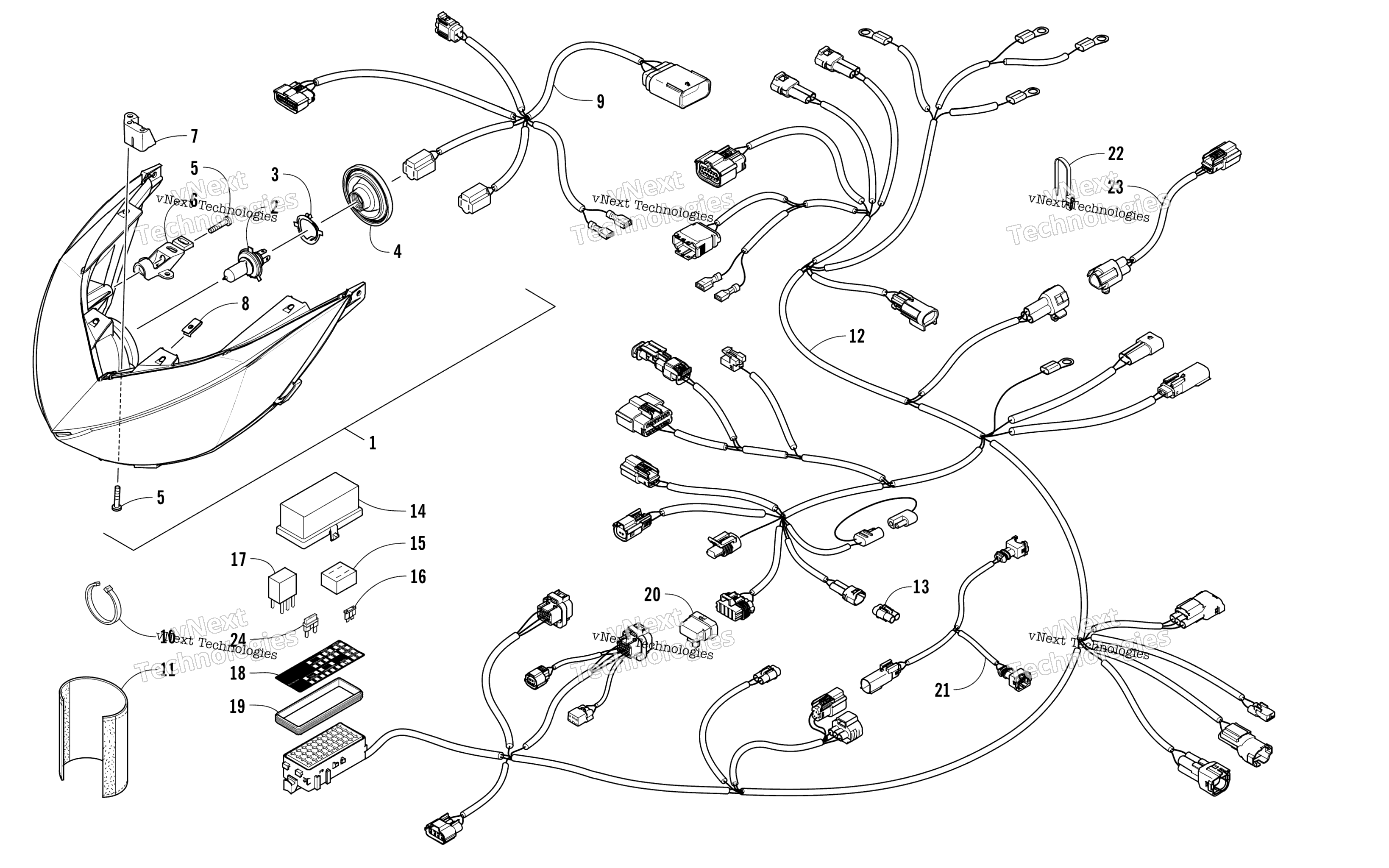 Фара And Wiring Assemblies